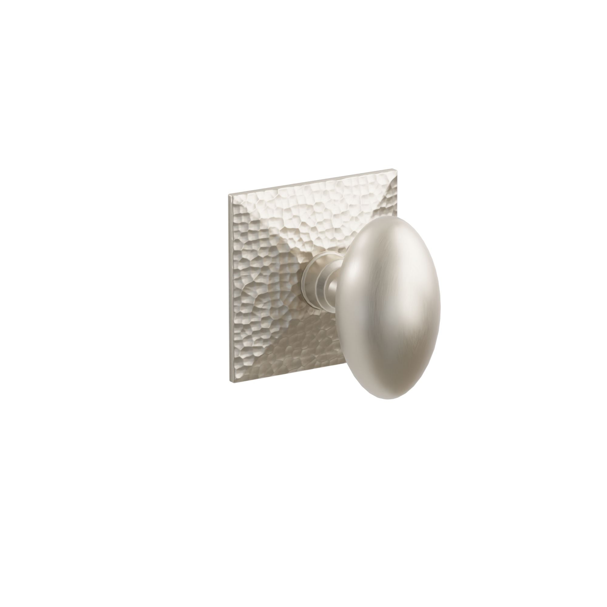Emtek Egg Knob Set with Hammered Rosette
