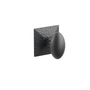 Emtek Concealed Fastener Egg Knob Set With Hammered Rosette