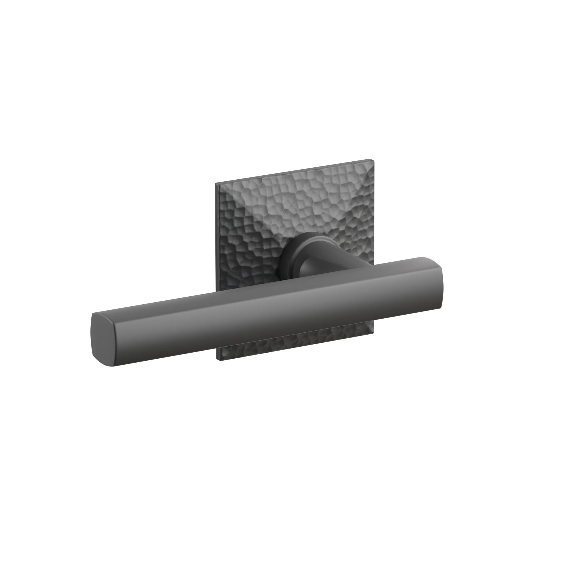 Emtek Concealed Fastener Freestone Lever Set With Hammered Rosette