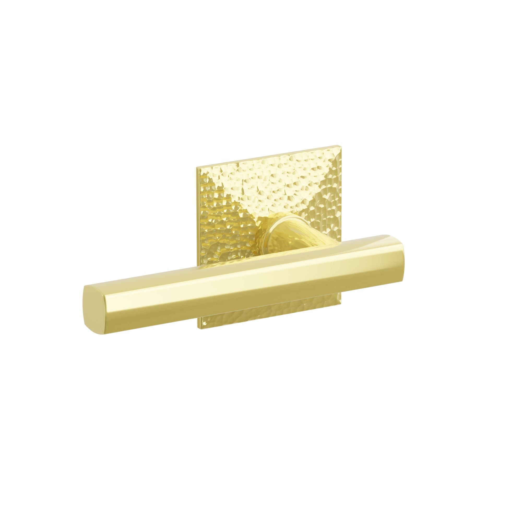 Emtek Freestone Lever Set with Hammered Rosette