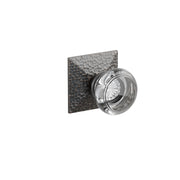 Emtek Georgetown Glass Knob Set with Hammered Rosette