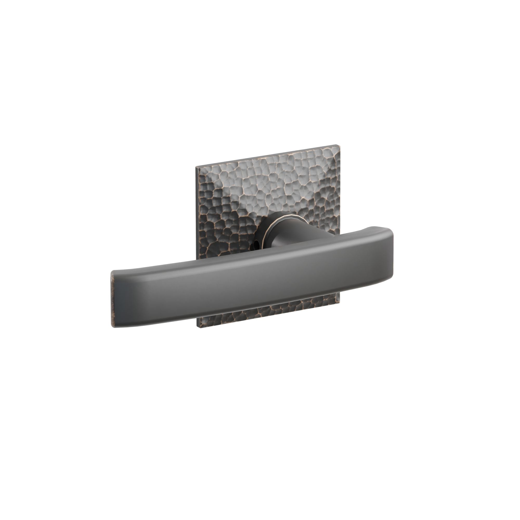 Emtek Concealed Fastener Geneva Lever Set With Hammered Rosette