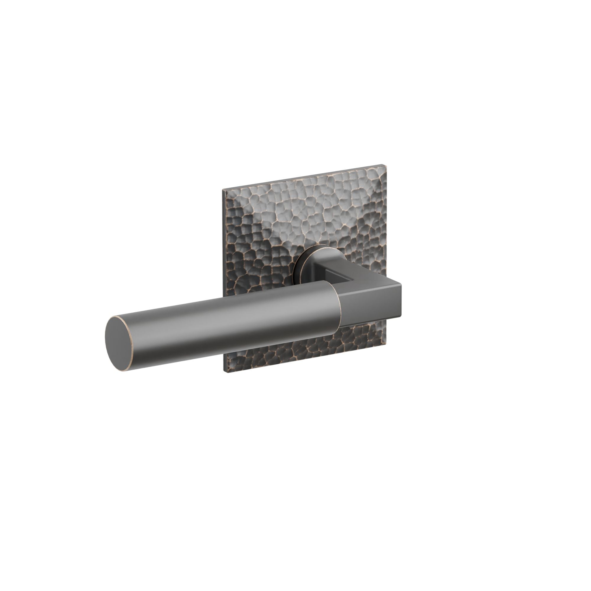 Emtek Concealed Fastener Hercules Lever Set With Hammered Rosette