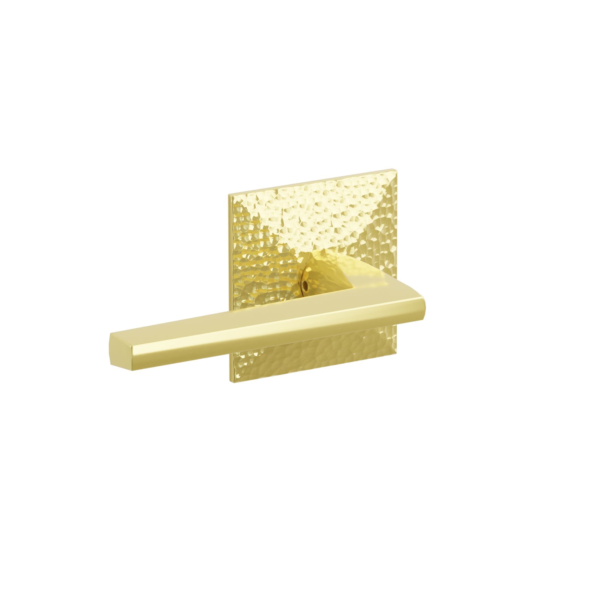 Emtek Concealed Fastener Helios Lever Set With Hammered Rosette