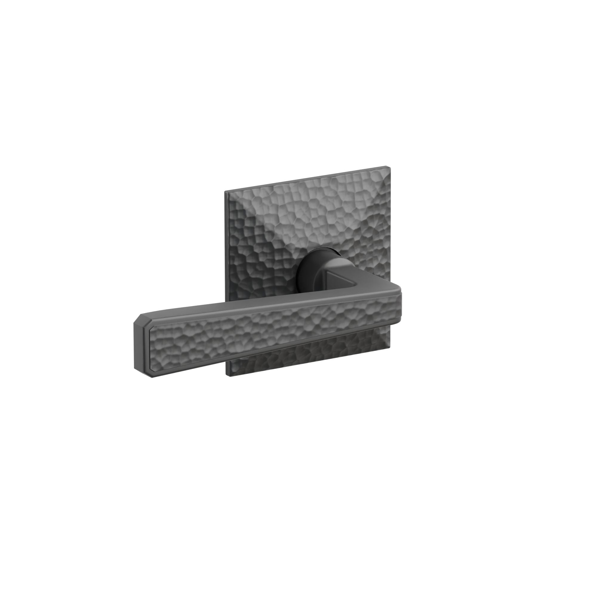 Emtek Hammered Lever Set with Hammered Rosette
