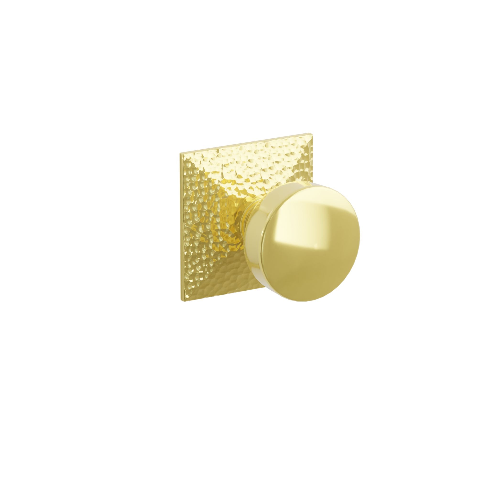 Emtek Concealed Fastener Laurent Knob Set With Hammered Rosette