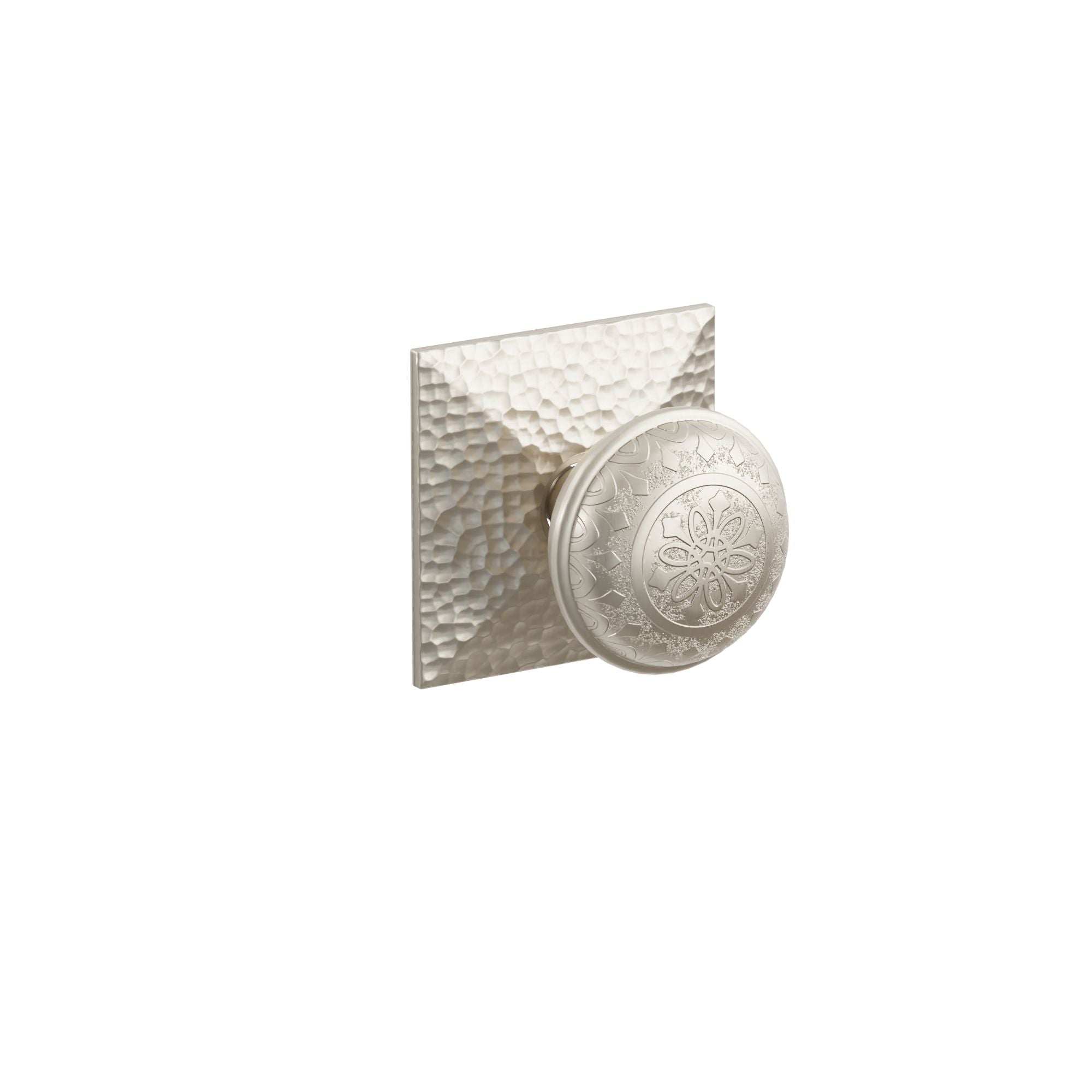 Emtek Lancaster Knob Set with Hammered Rosette