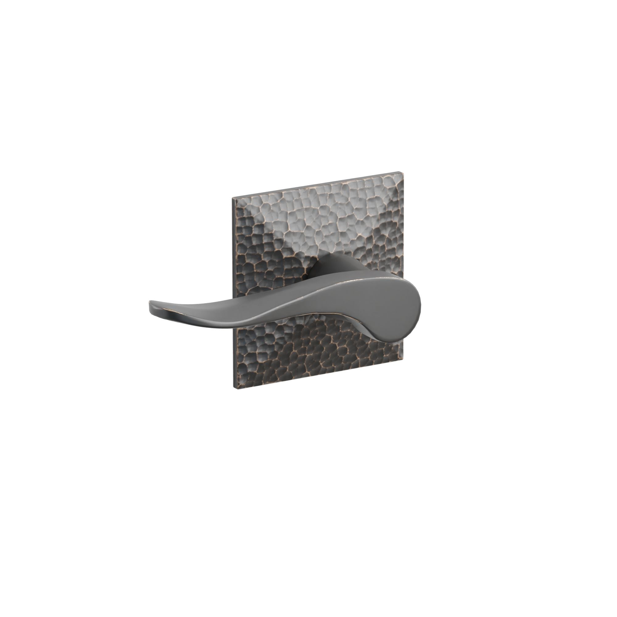 Emtek Concealed Fastener Luzern Lever Set With Hammered Rosette