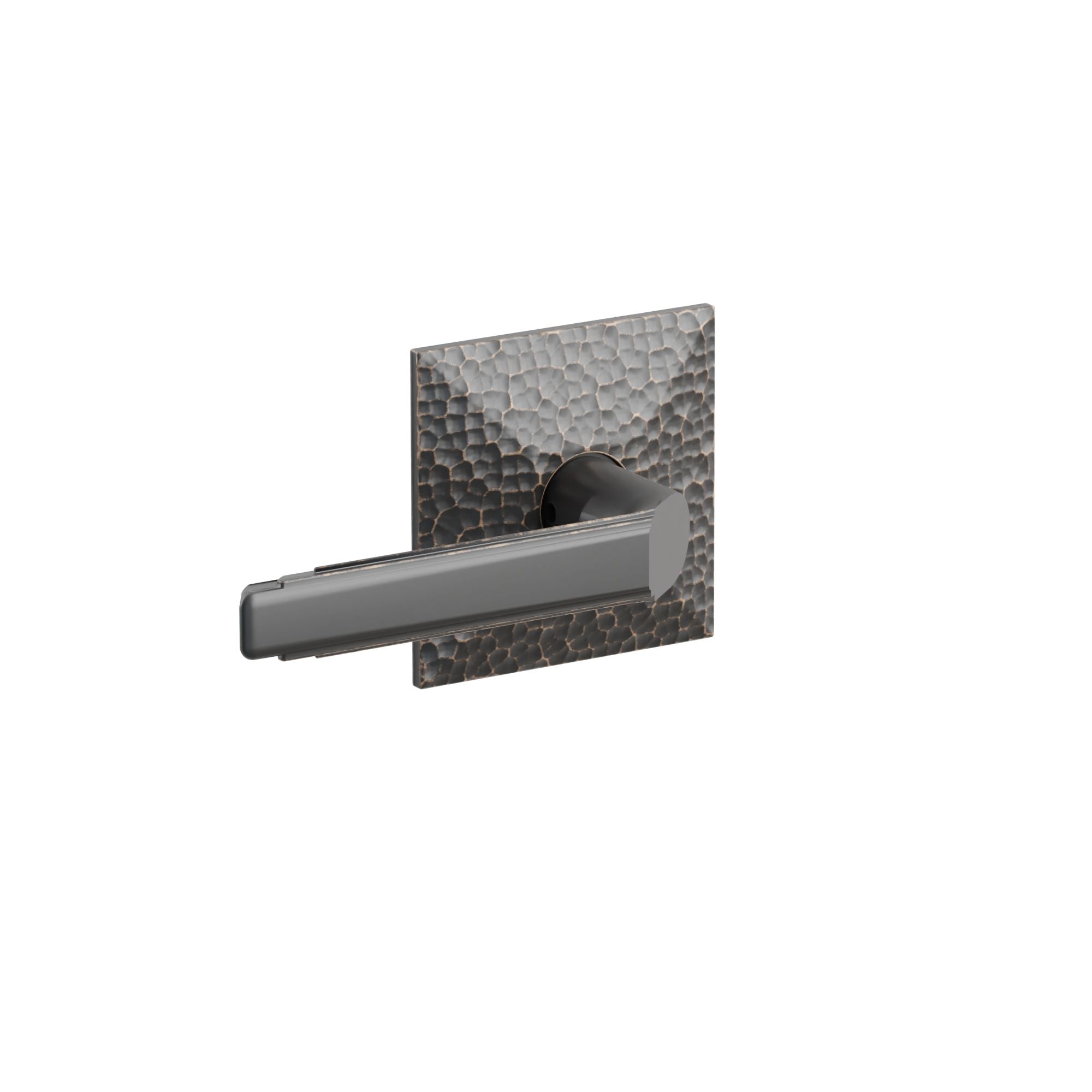 Emtek Concealed Fastener Milano Lever Set With Hammered Rosette