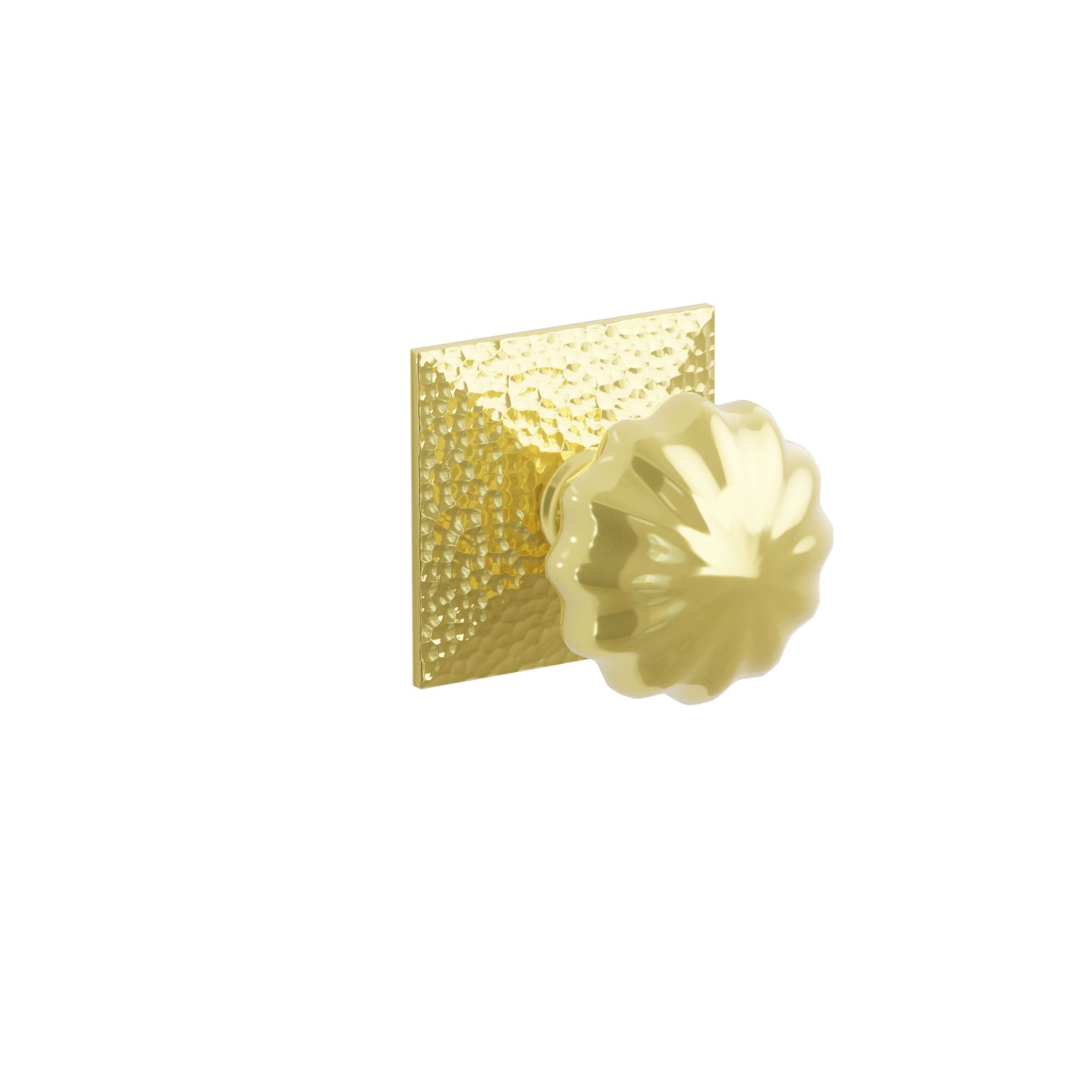 Emtek Melon Knob Set with Hammered Rosette