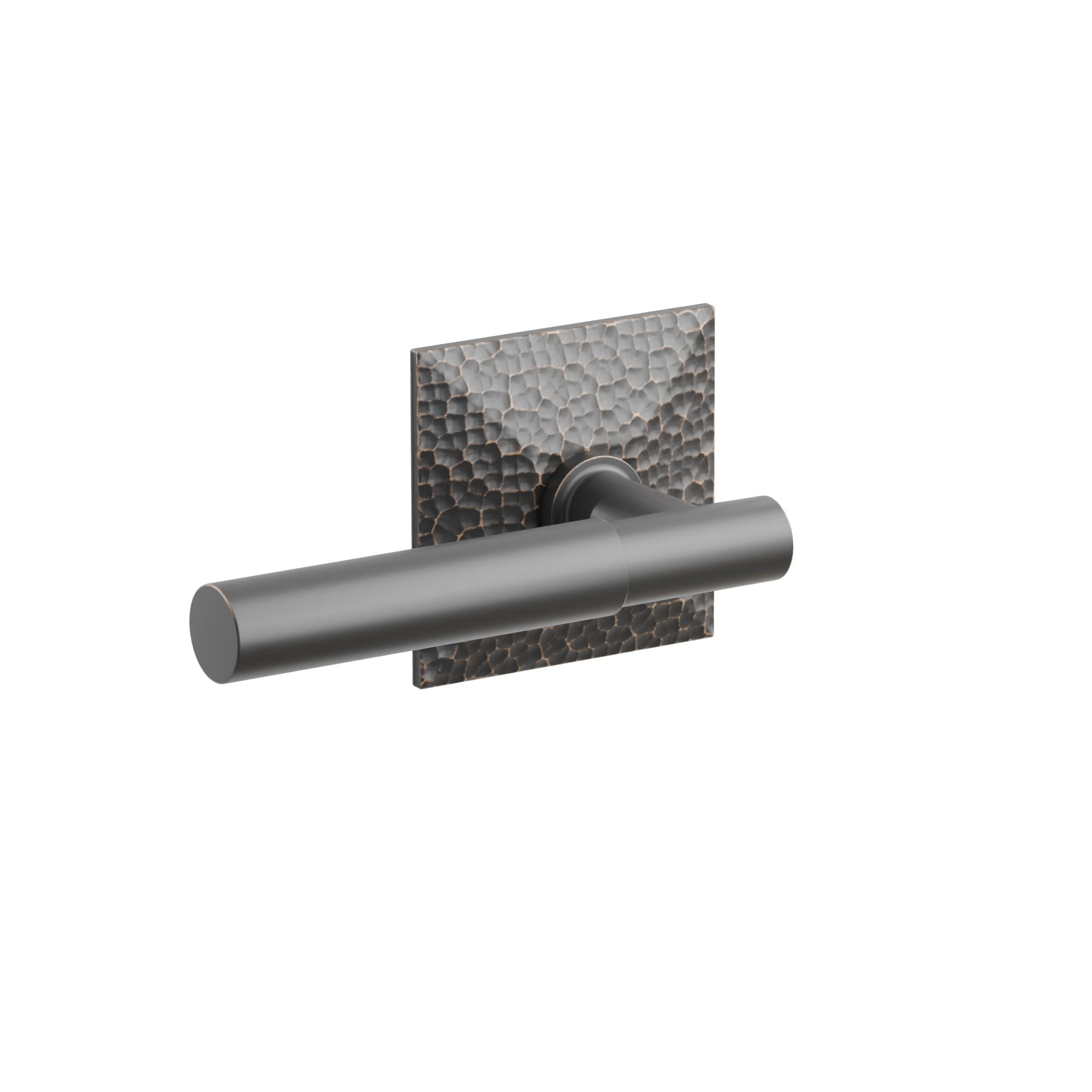 Emtek Concealed Fastener Myles Lever Set With Hammered Rosette