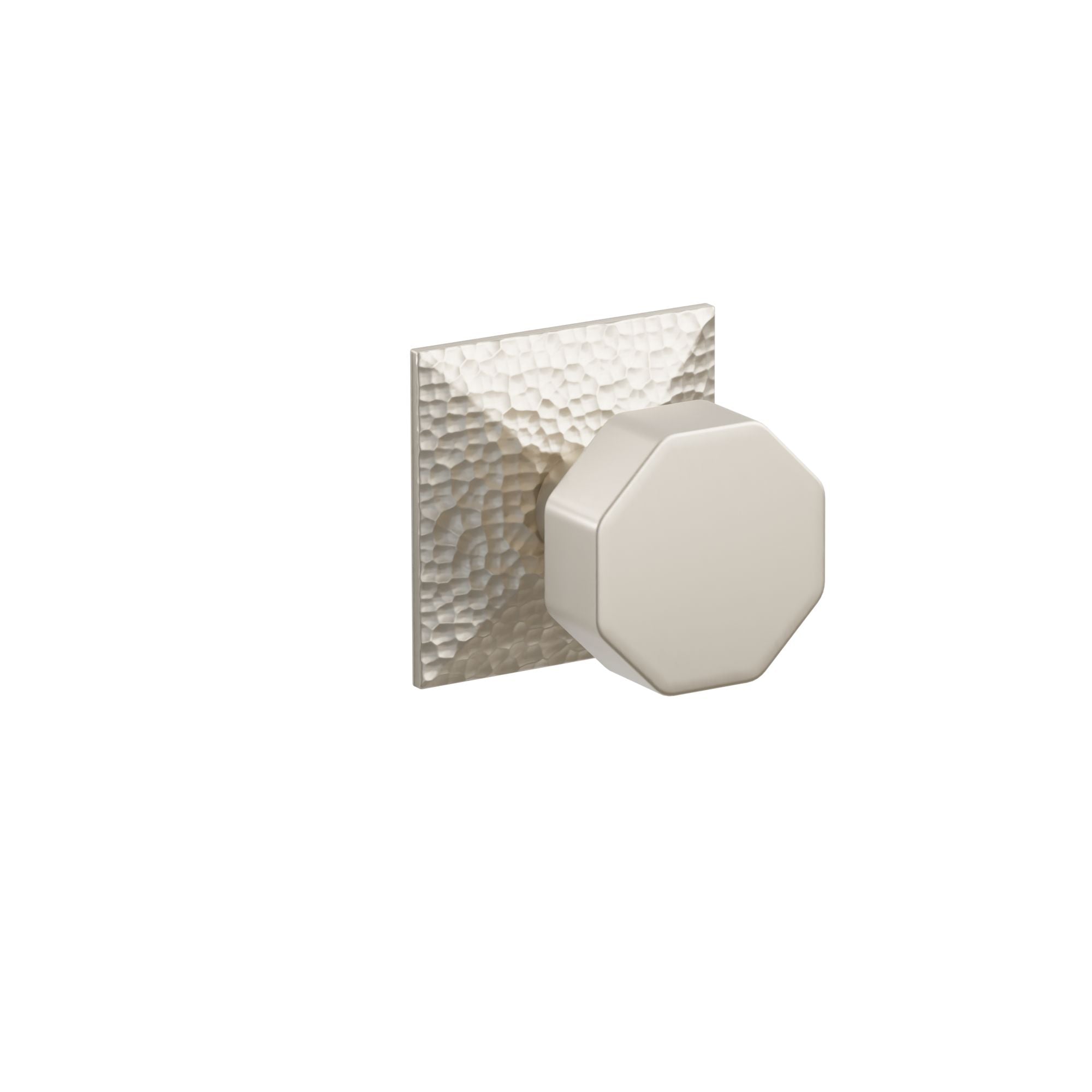 Emtek Concealed Fastener Octagon Knob Set With Hammered Rosette