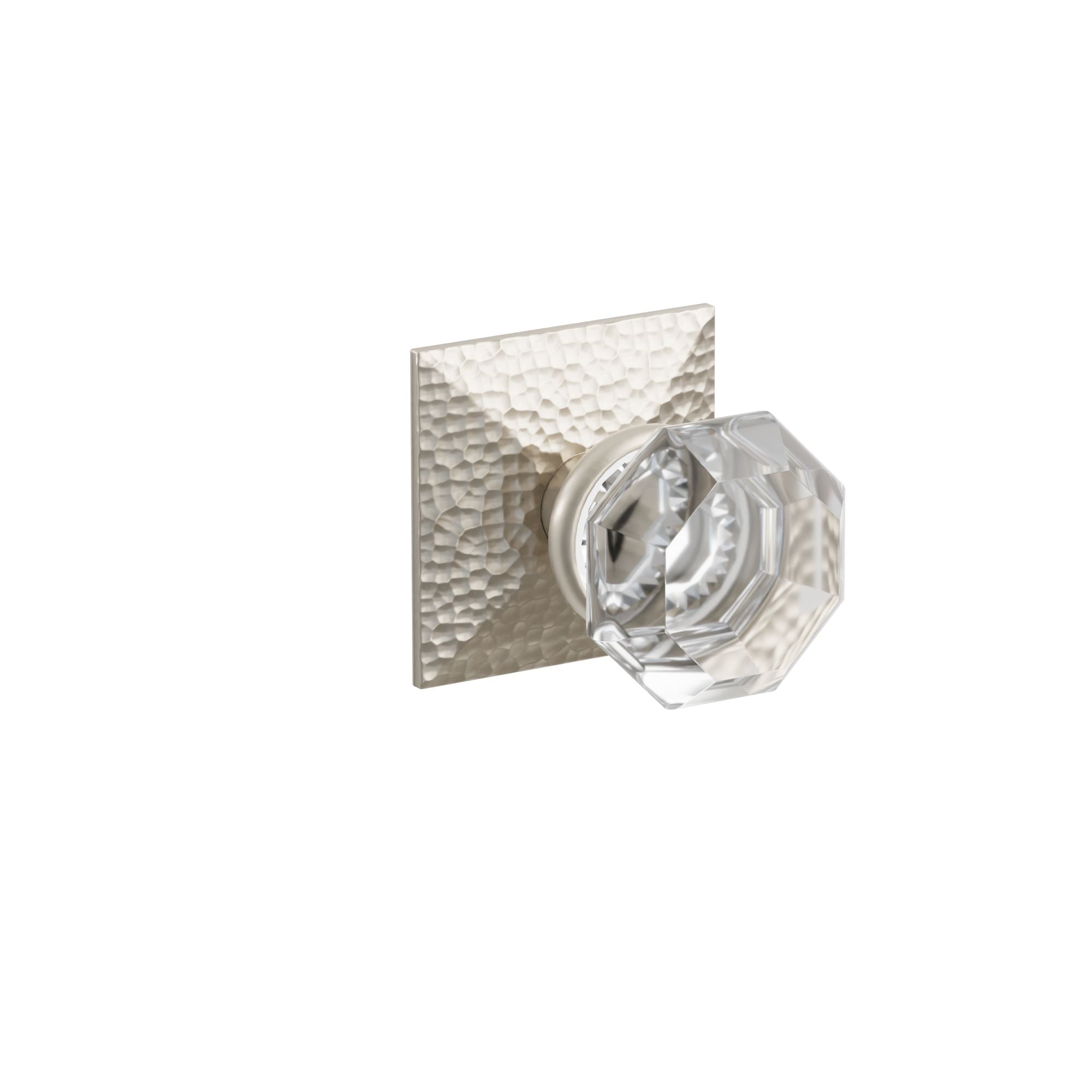 Emtek Old Town Knob Set with Hammered Rosette