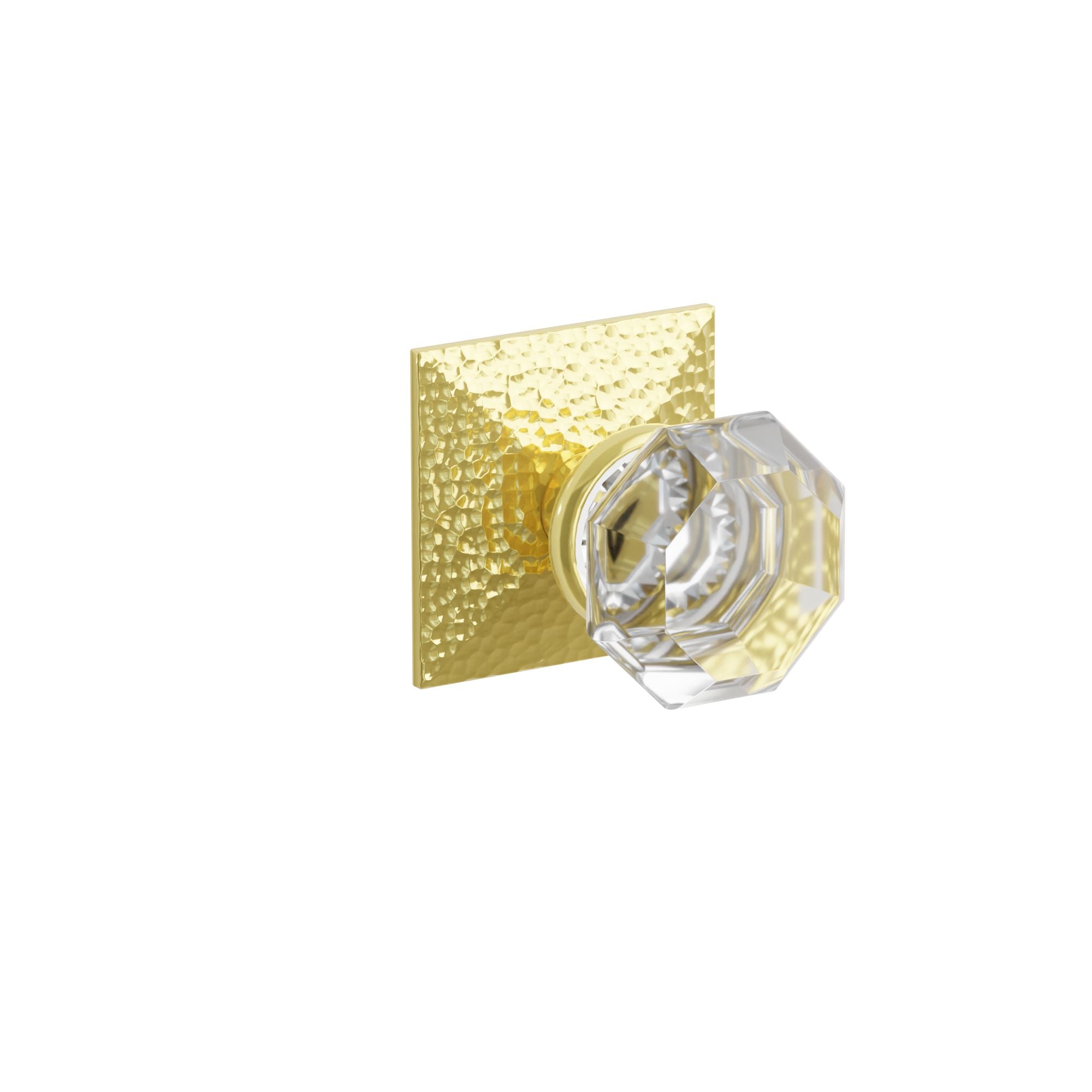 Emtek Concealed Fastener Old Town Knob Set With Hammered Rosette