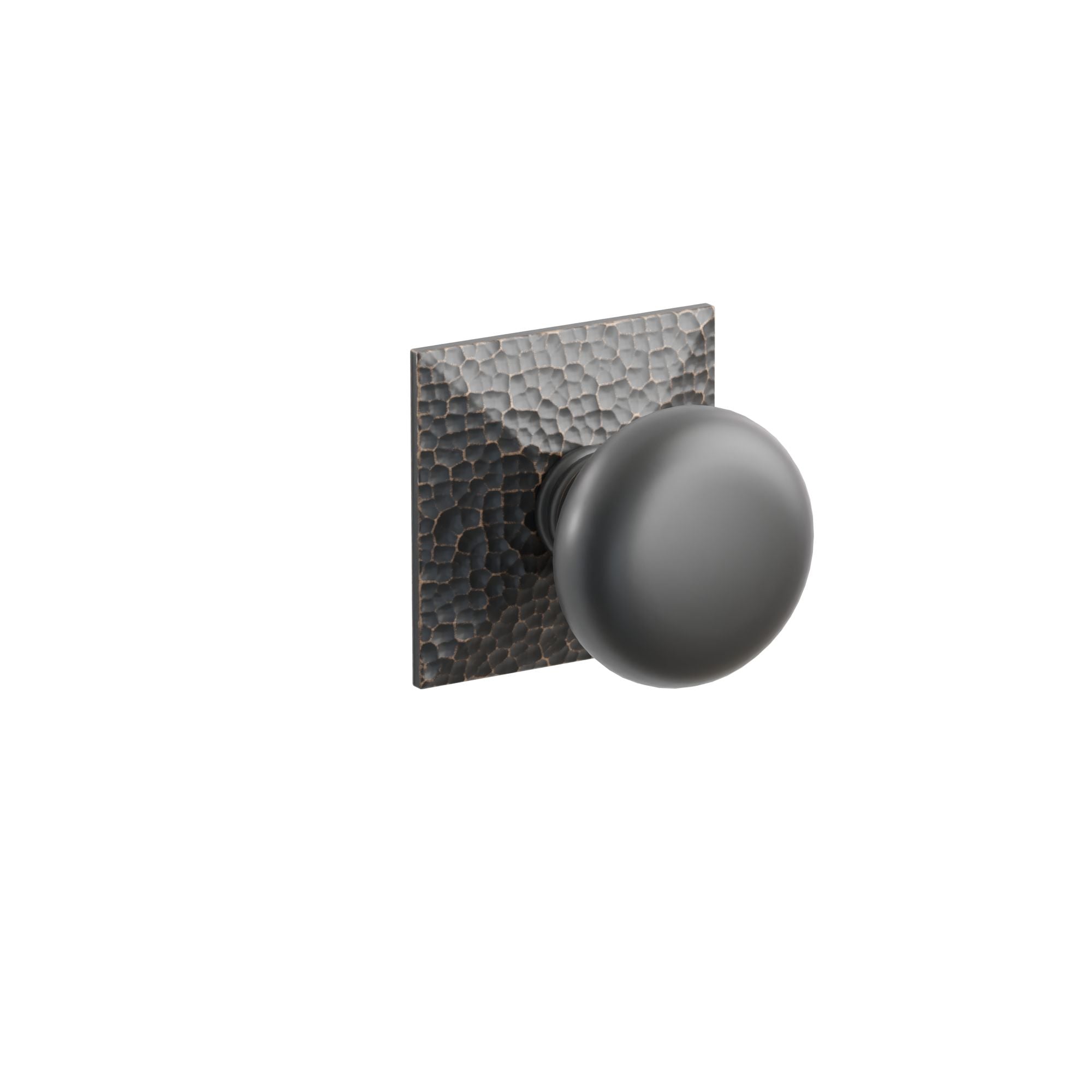 Emtek Providence Knob Set with Hammered Rosette