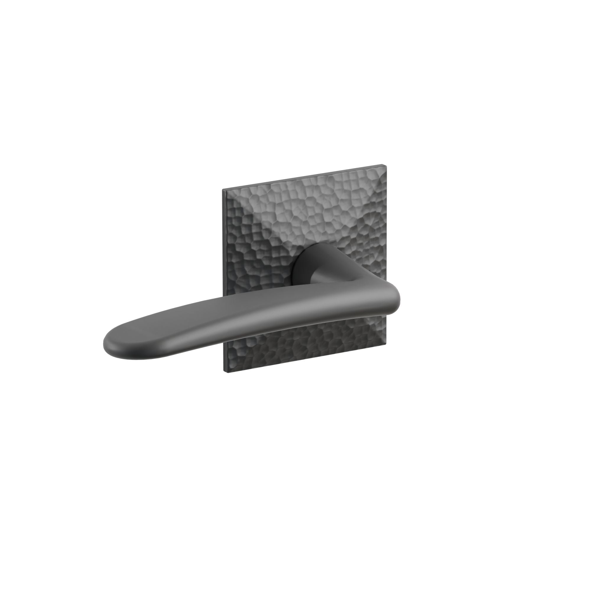 Emtek Concealed Fastener Poseidon Lever Set With Hammered Rosette