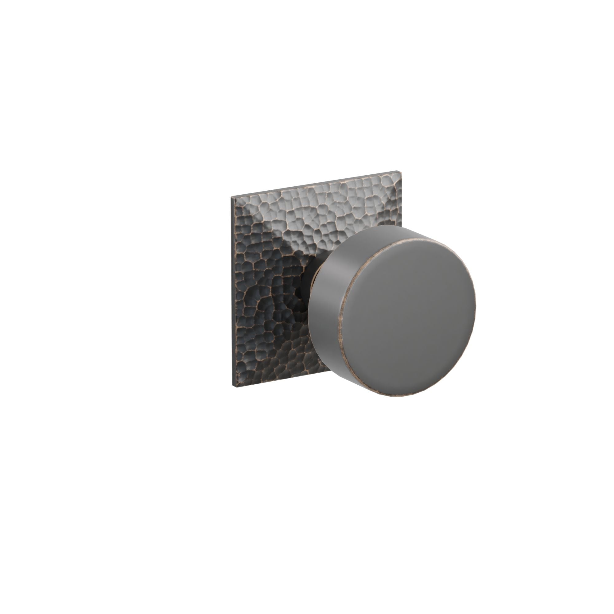 Emtek Concealed Fastener Round Knob Set With Hammered Rosette