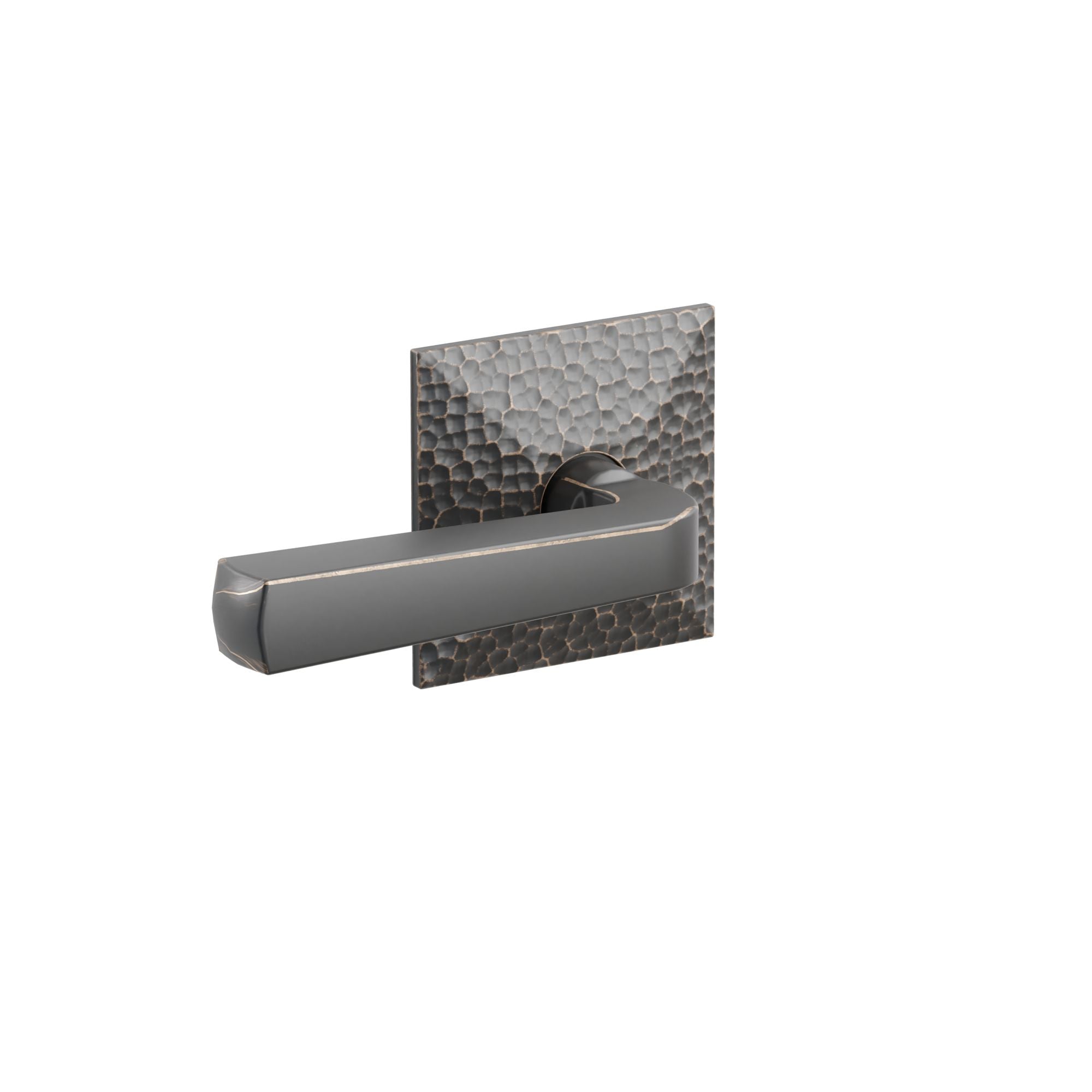 Emtek Concealed Fastener Sion Lever Set With Hammered Rosette