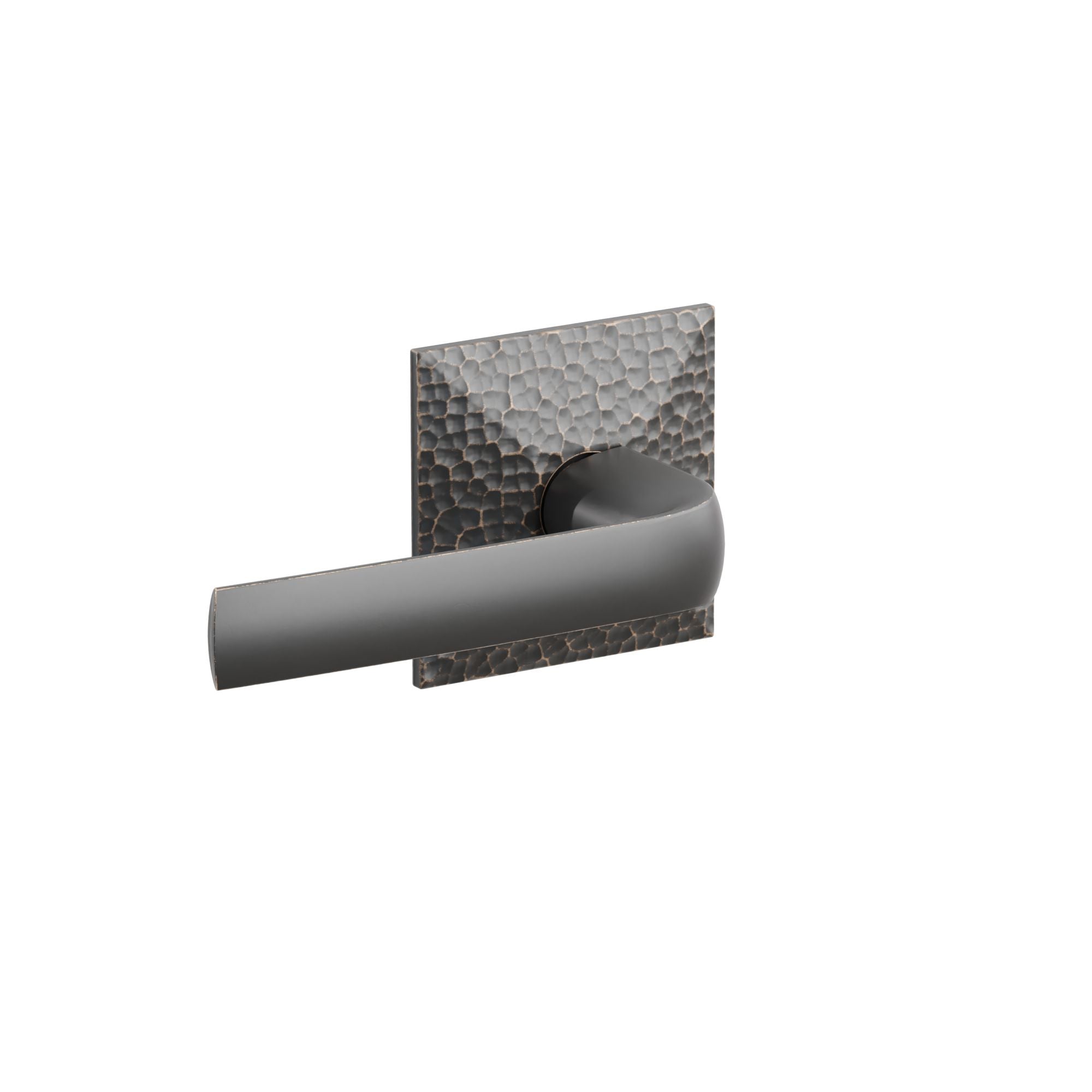 Emtek Concealed Fastener Spencer Lever Set With Hammered Rosette