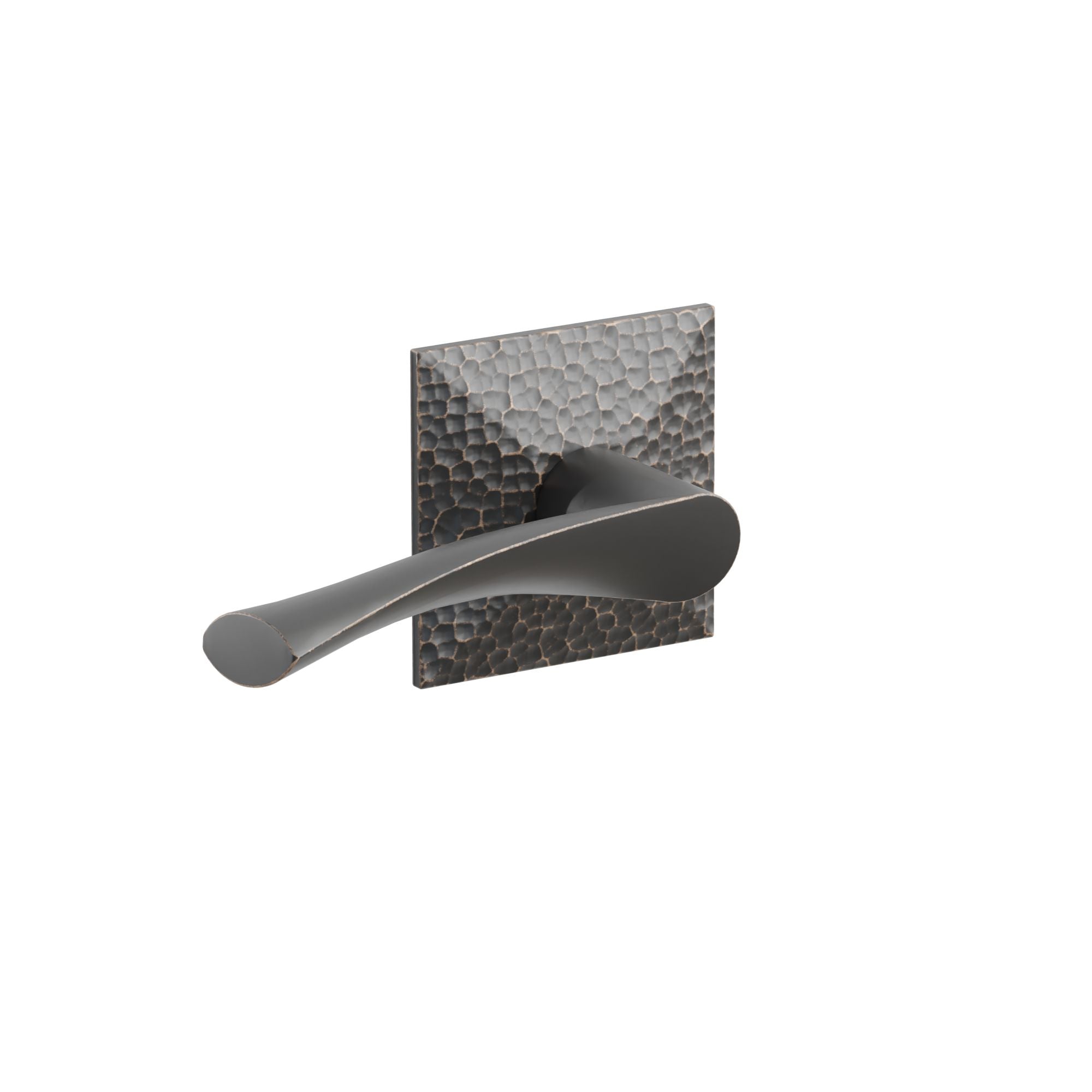 Emtek Turino Lever Set with Hammered Rosette