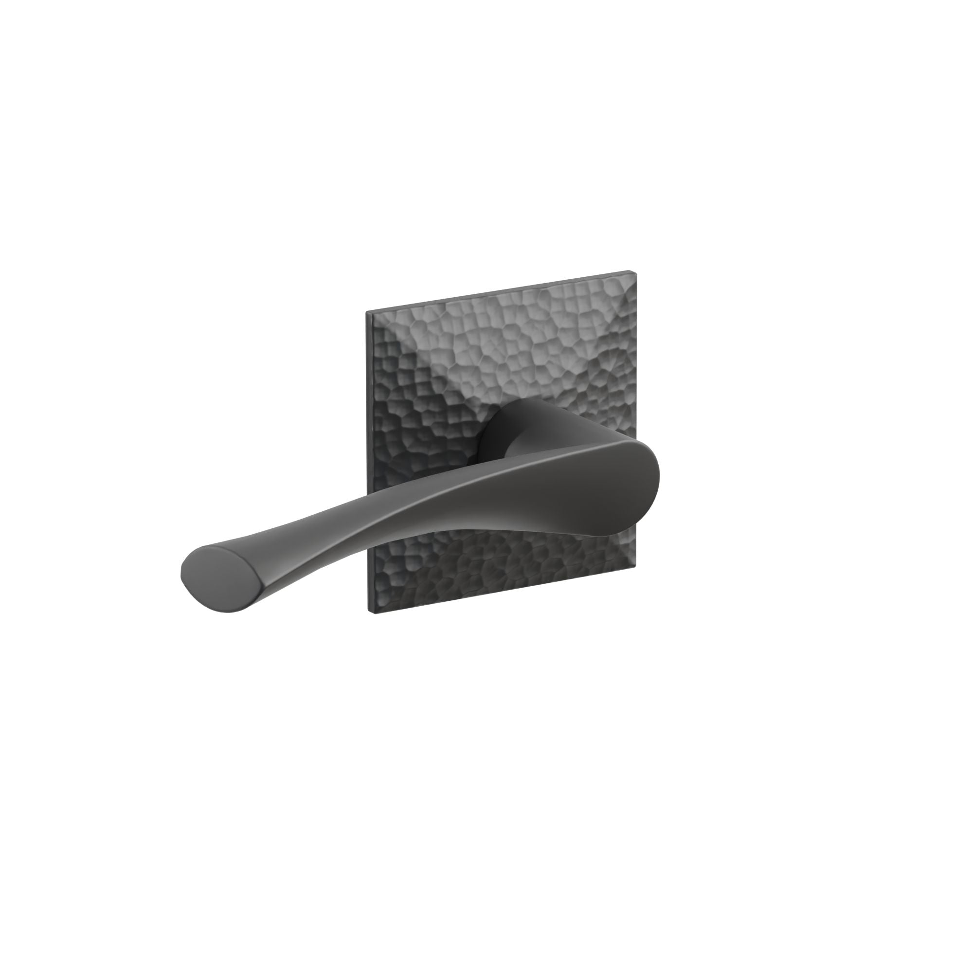 Emtek Triton Lever Set with Hammered Rosette