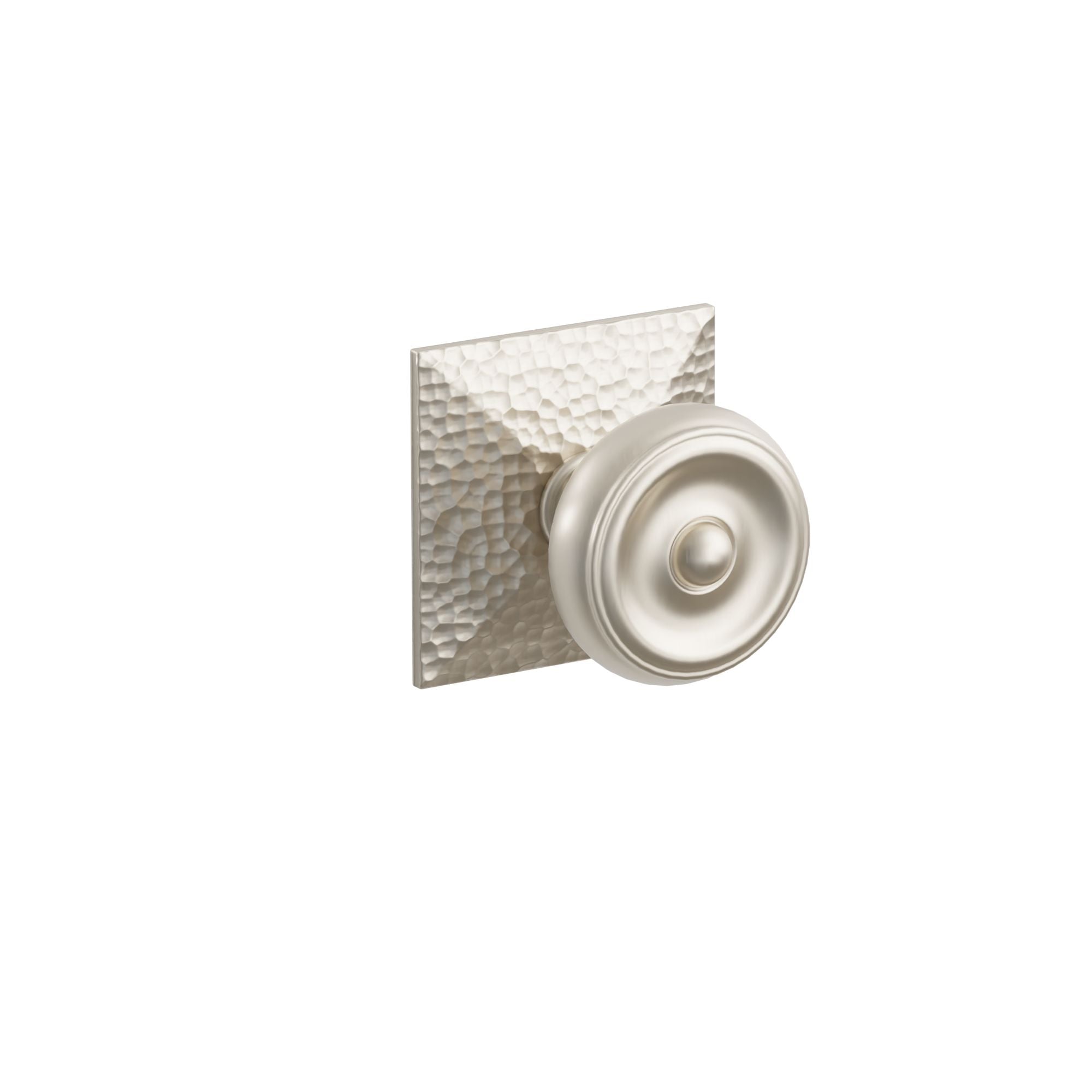 Emtek Concealed Fastener Waverly Knob Set With Hammered Rosette