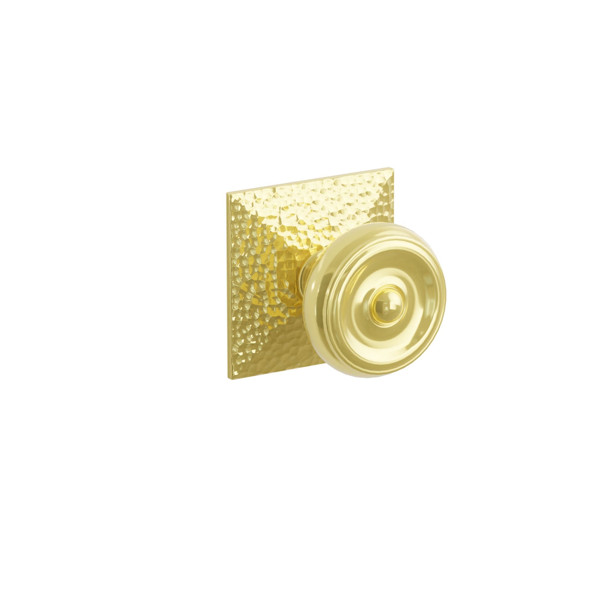 Emtek Waverly Knob Set with Hammered Rosette