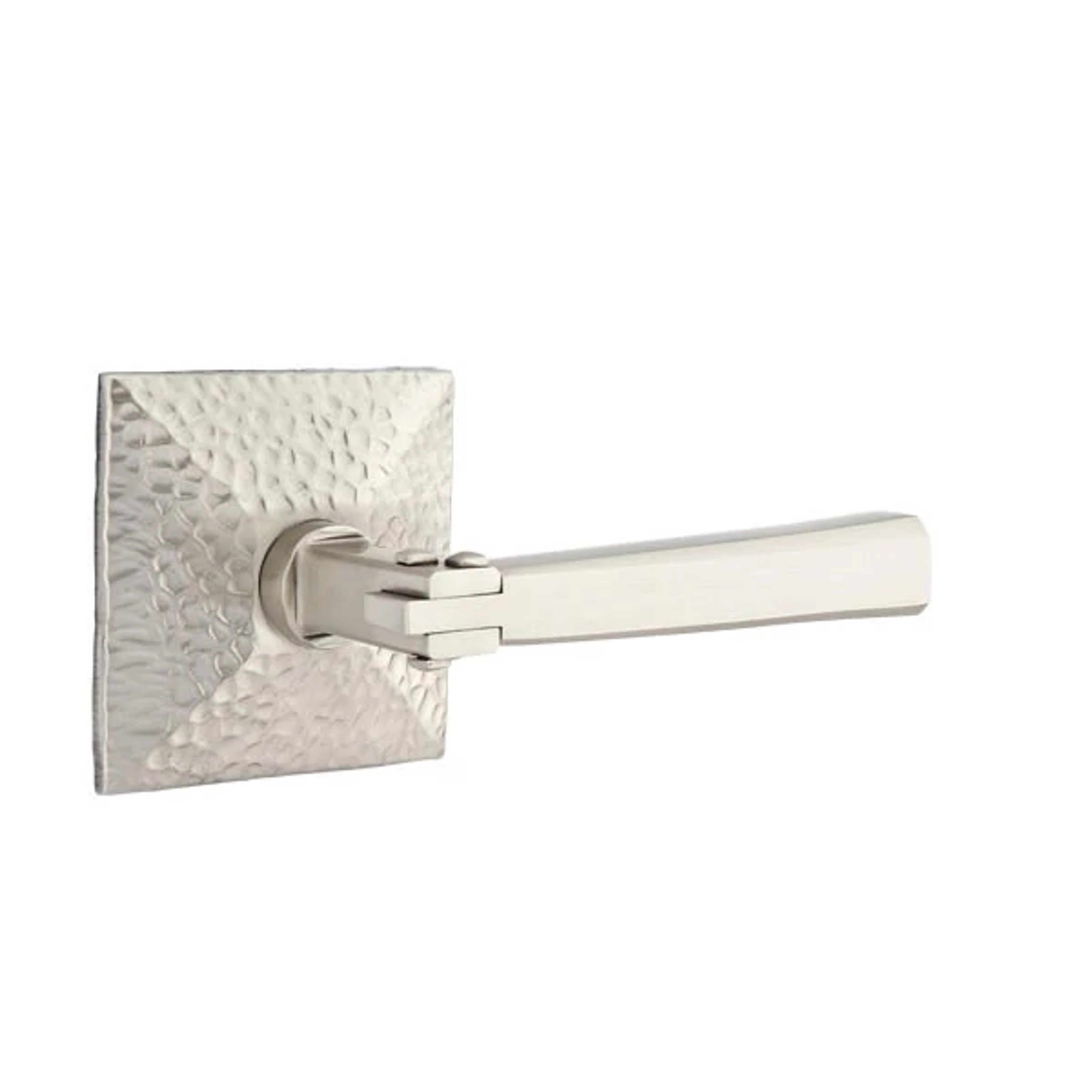 Emtek Concealed Fastener Arts & Crafts Lever Set with Hammered Rosette