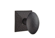 Emtek Hammered Egg Knob Set with Hammered Rosette