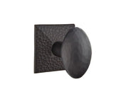 Emtek Concealed Fastener Hammered Egg Knob Set with Hammered Rosette