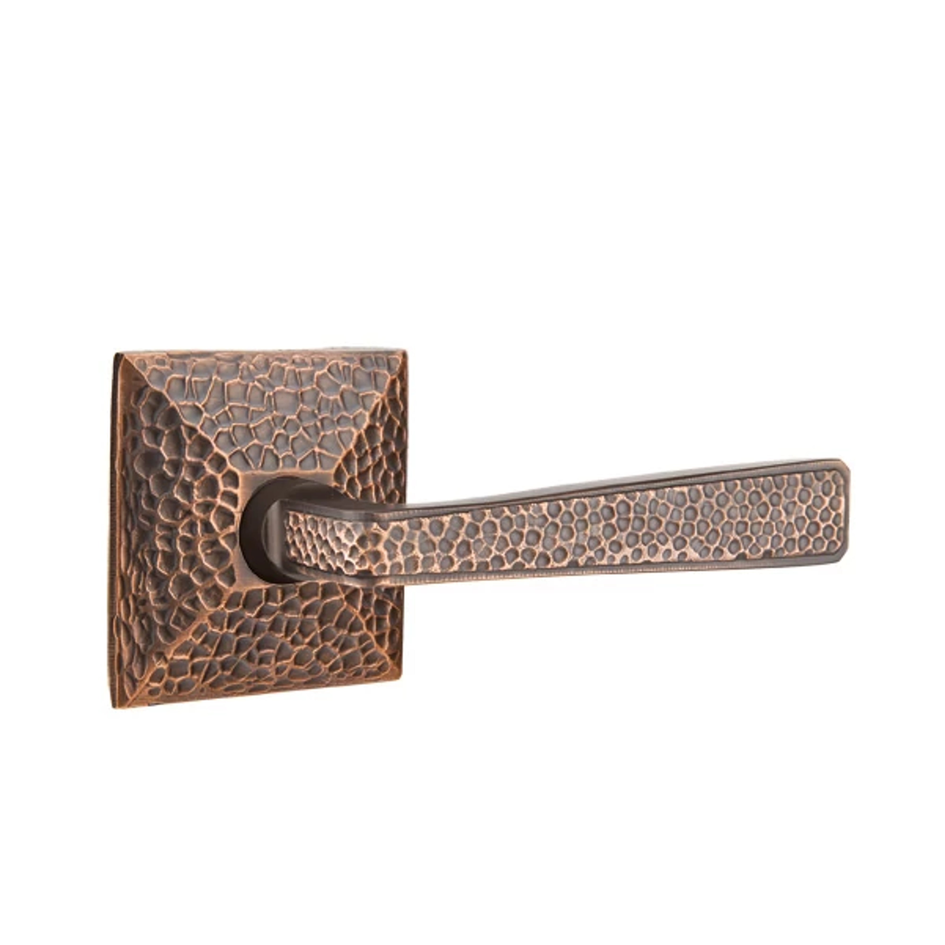Emtek Hammered Lever Set with Hammered Rosette