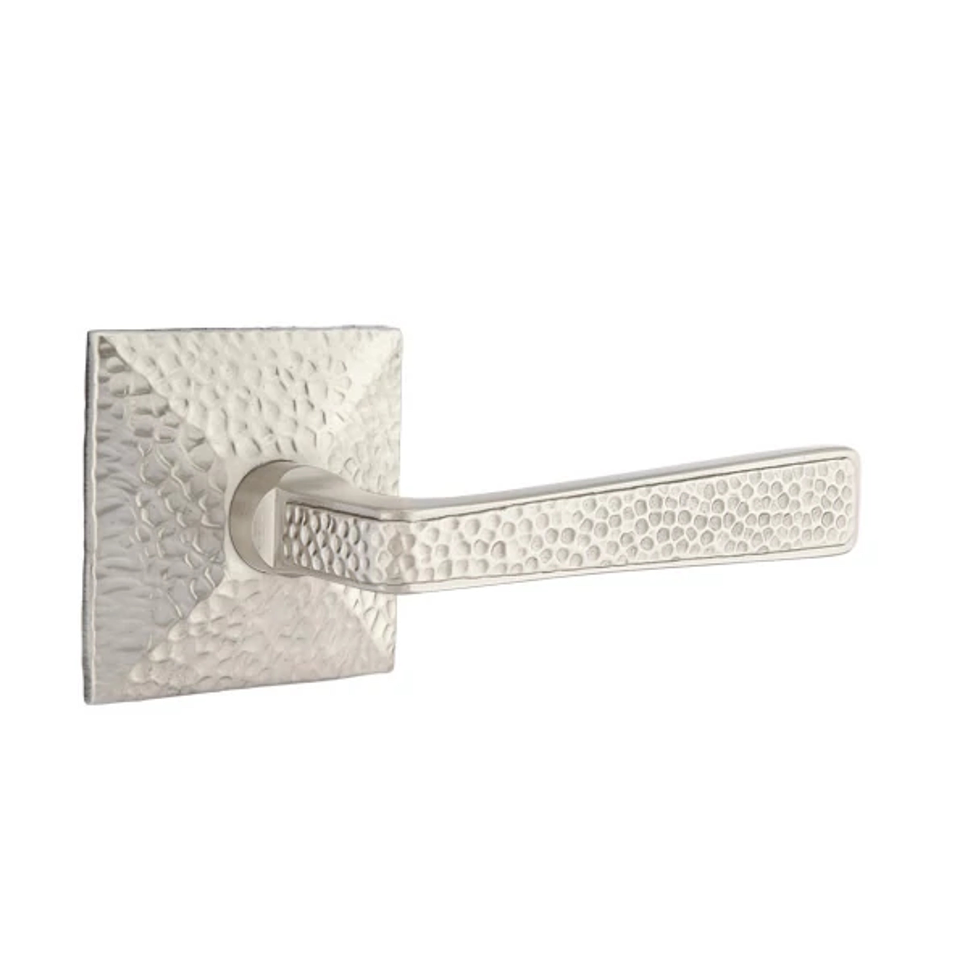Emtek Concealed Fastener Hammered Lever Set with Hammered Rosette