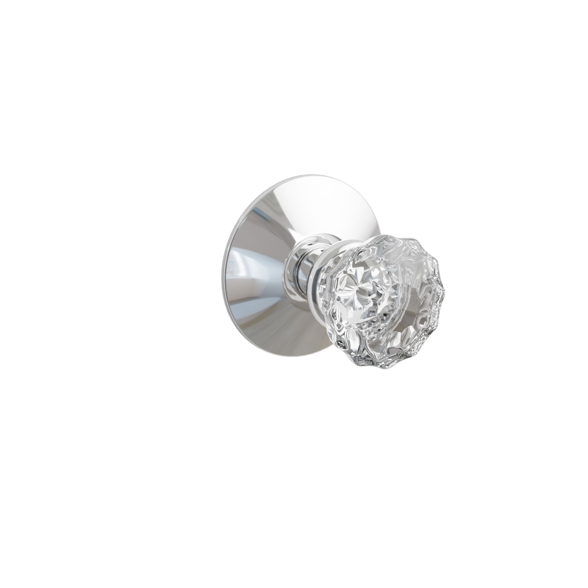 Emtek Astoria Glass Knob Set with Modern Rosette