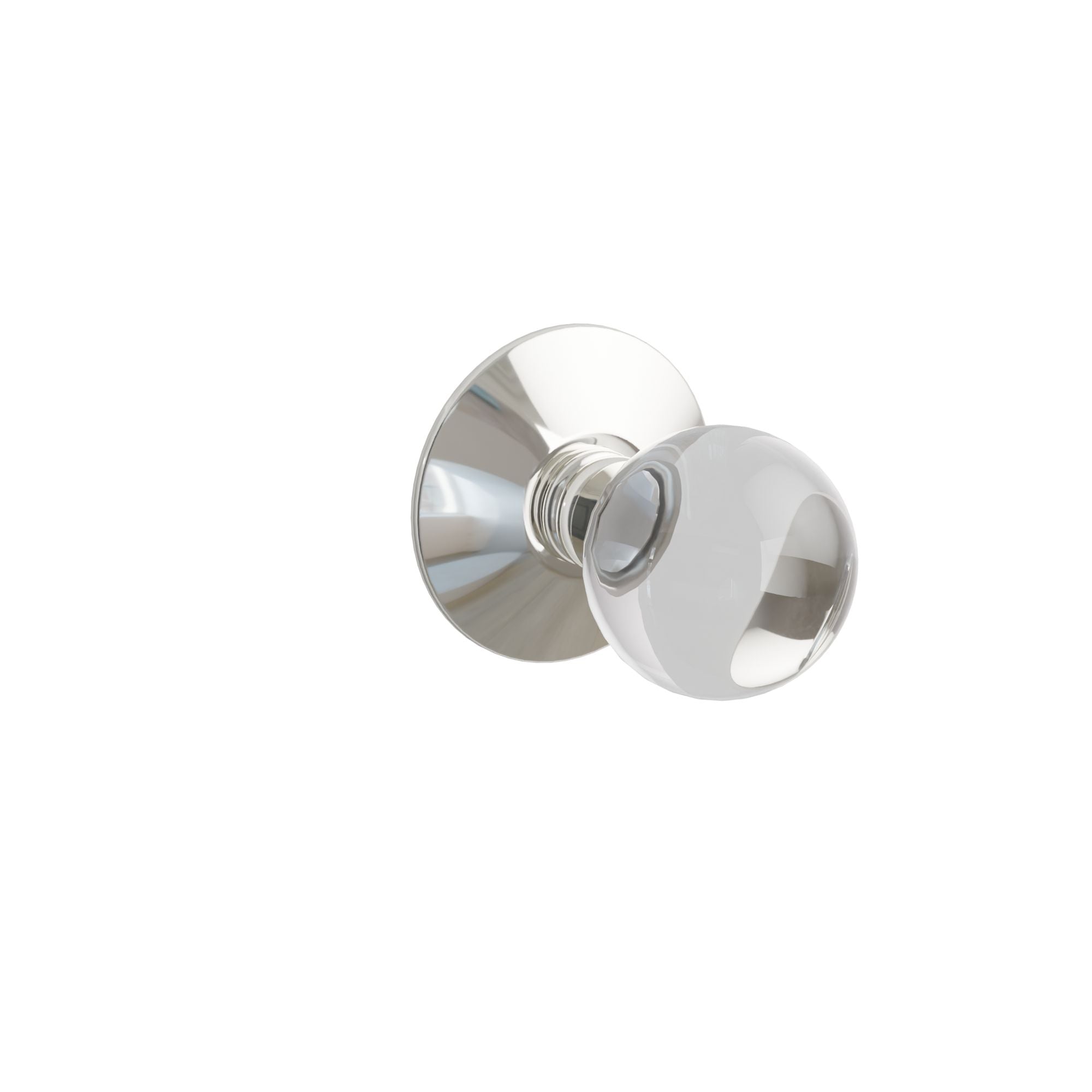 Emtek Concealed Fastener Bristol Glass Knob Set With Modern Rosette