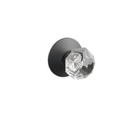 Emtek Concealed Fastener Diamond Glass Knob Set With Modern Rosette