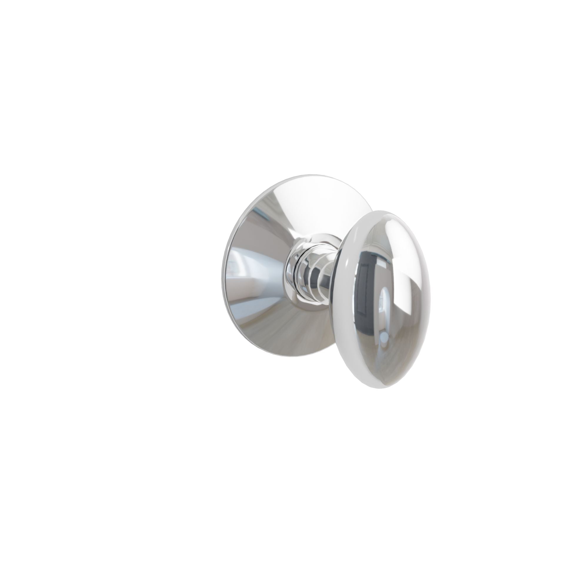 Emtek Concealed Fastener Egg Knob Set With Modern Rosette
