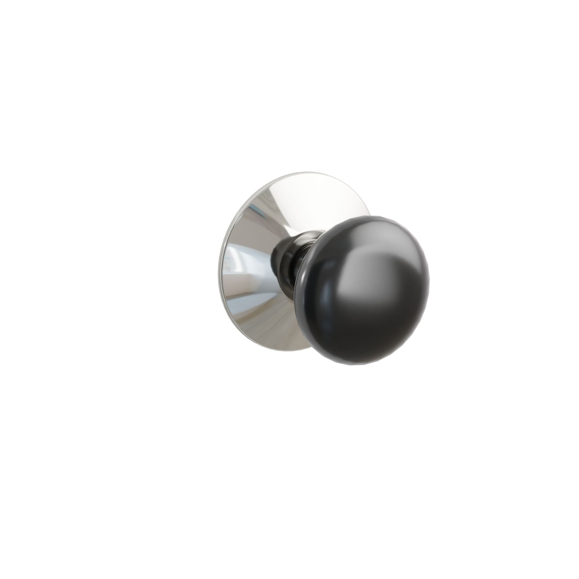 Emtek Concealed Fastener Ebony Porcelain Knob Set With Modern Rosette