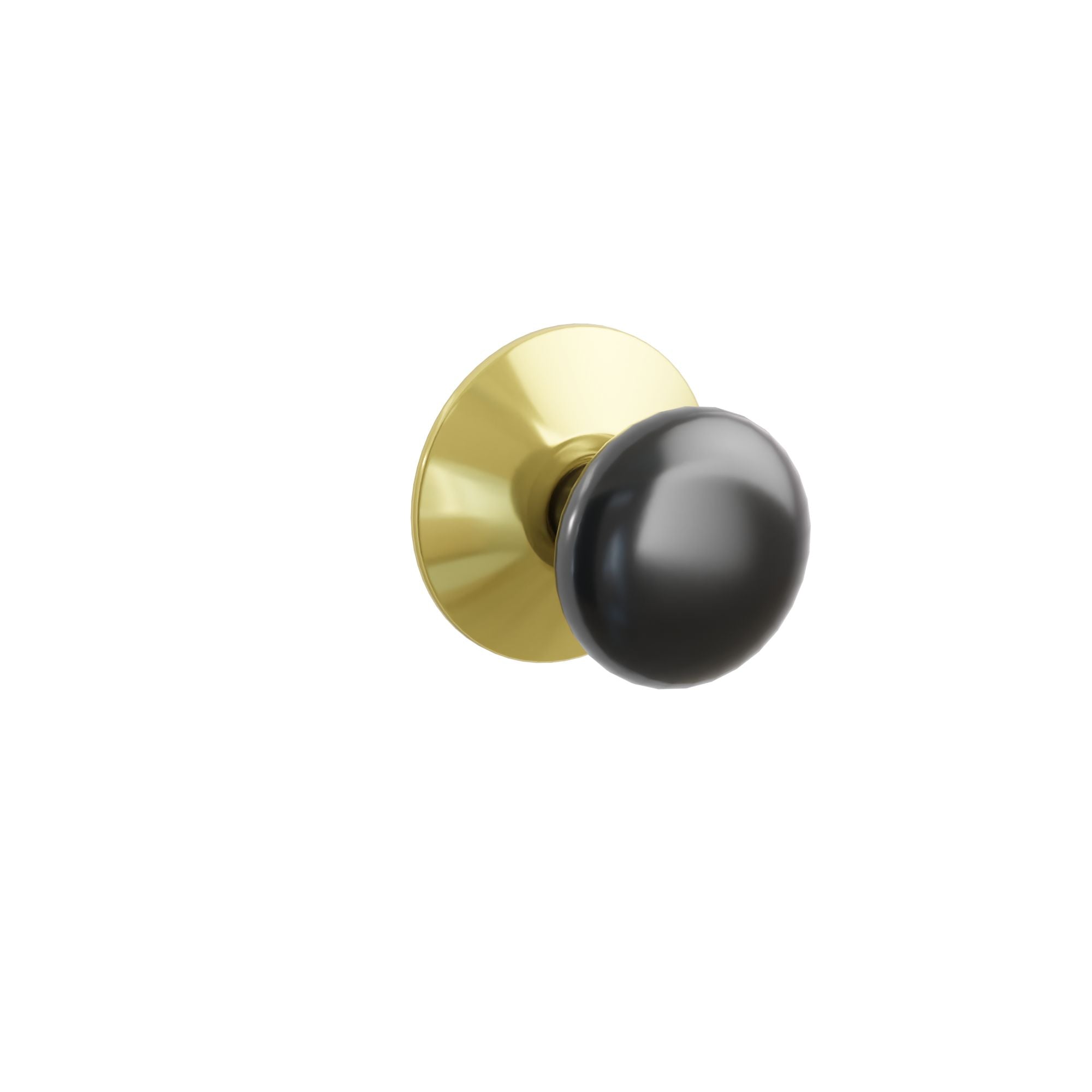 Emtek Ebony Porcelain Knob Set with Modern Rosette