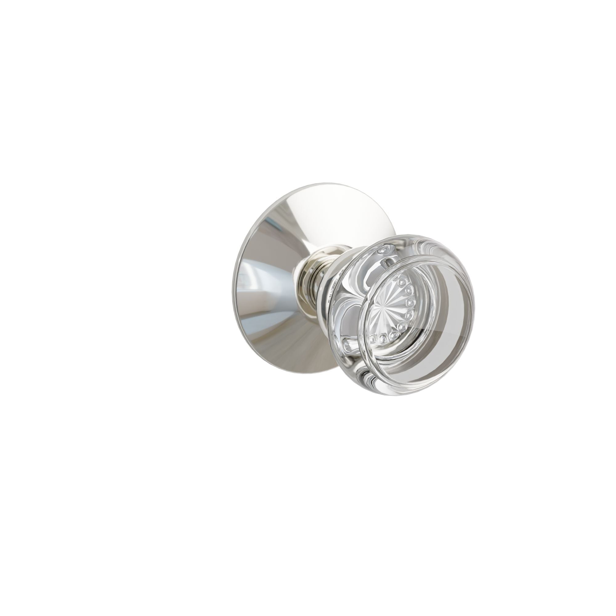 Emtek Georgetown Glass Knob Set with Modern Rosette