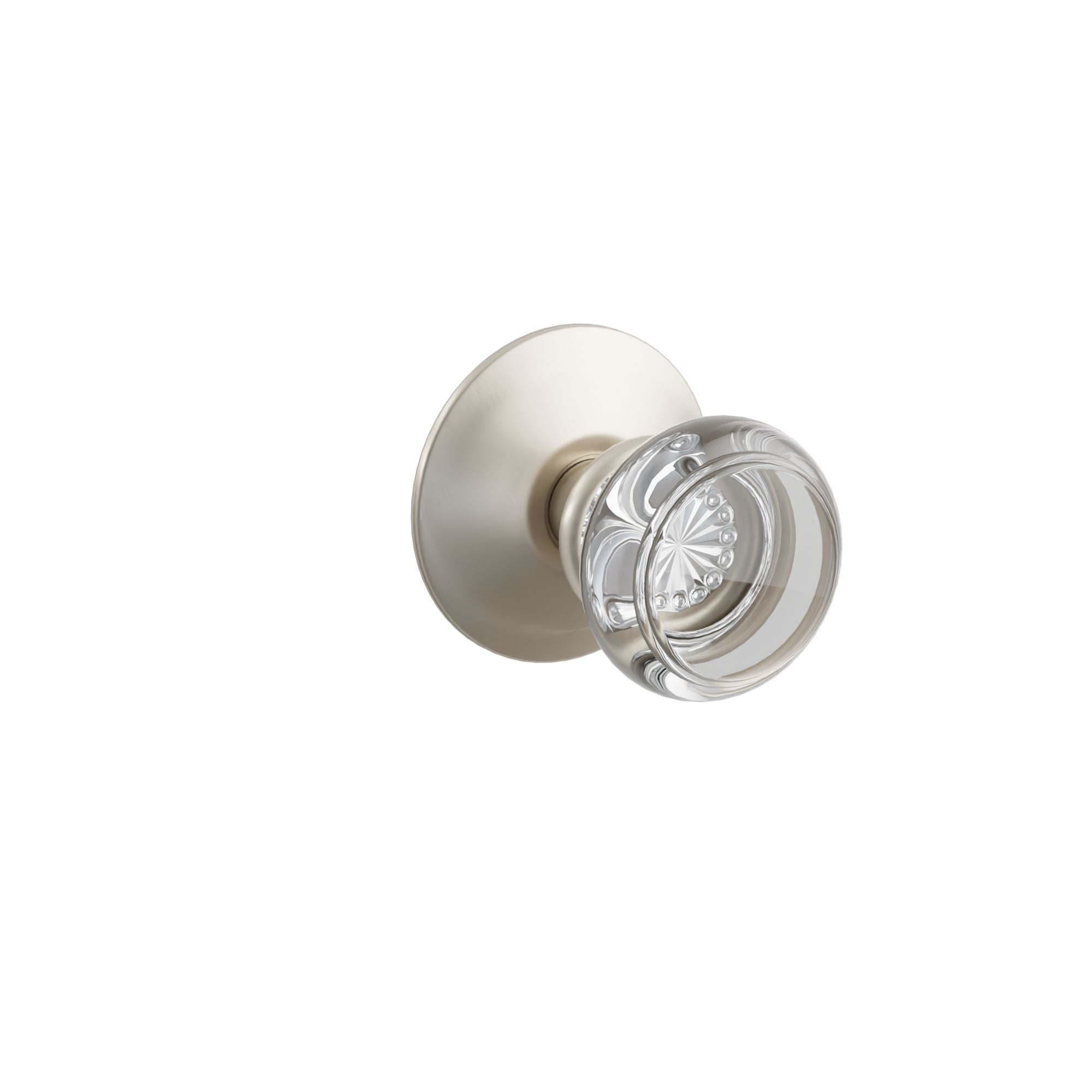 Emtek Concealed Fastener Georgetown Glass Knob Set With Modern Rosette