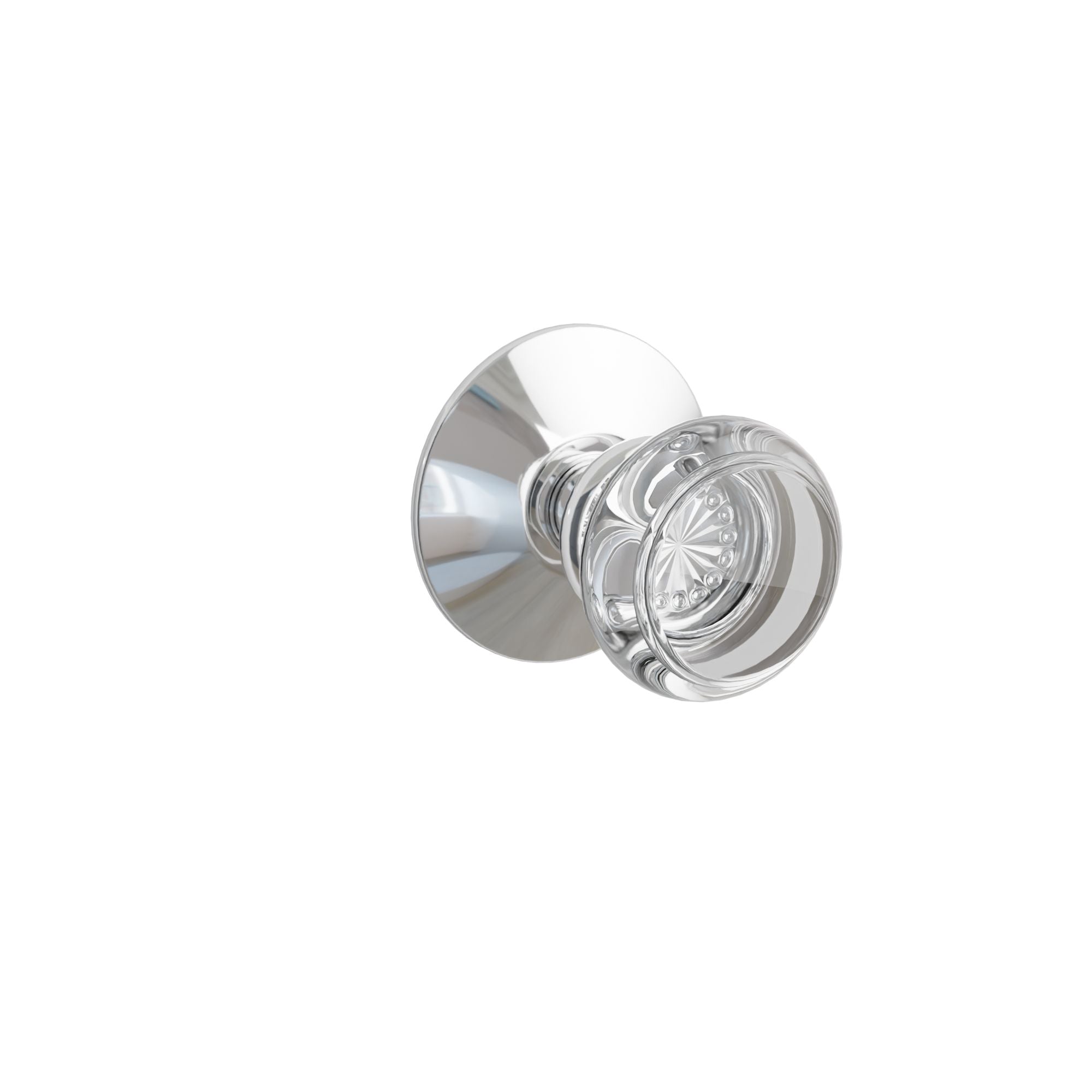 Emtek Georgetown Glass Knob Set with Modern Rosette