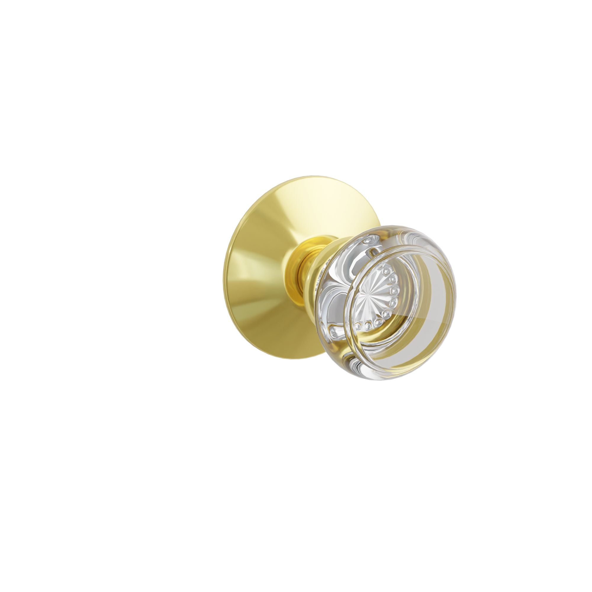 Emtek Concealed Fastener Georgetown Glass Knob Set With Modern Rosette