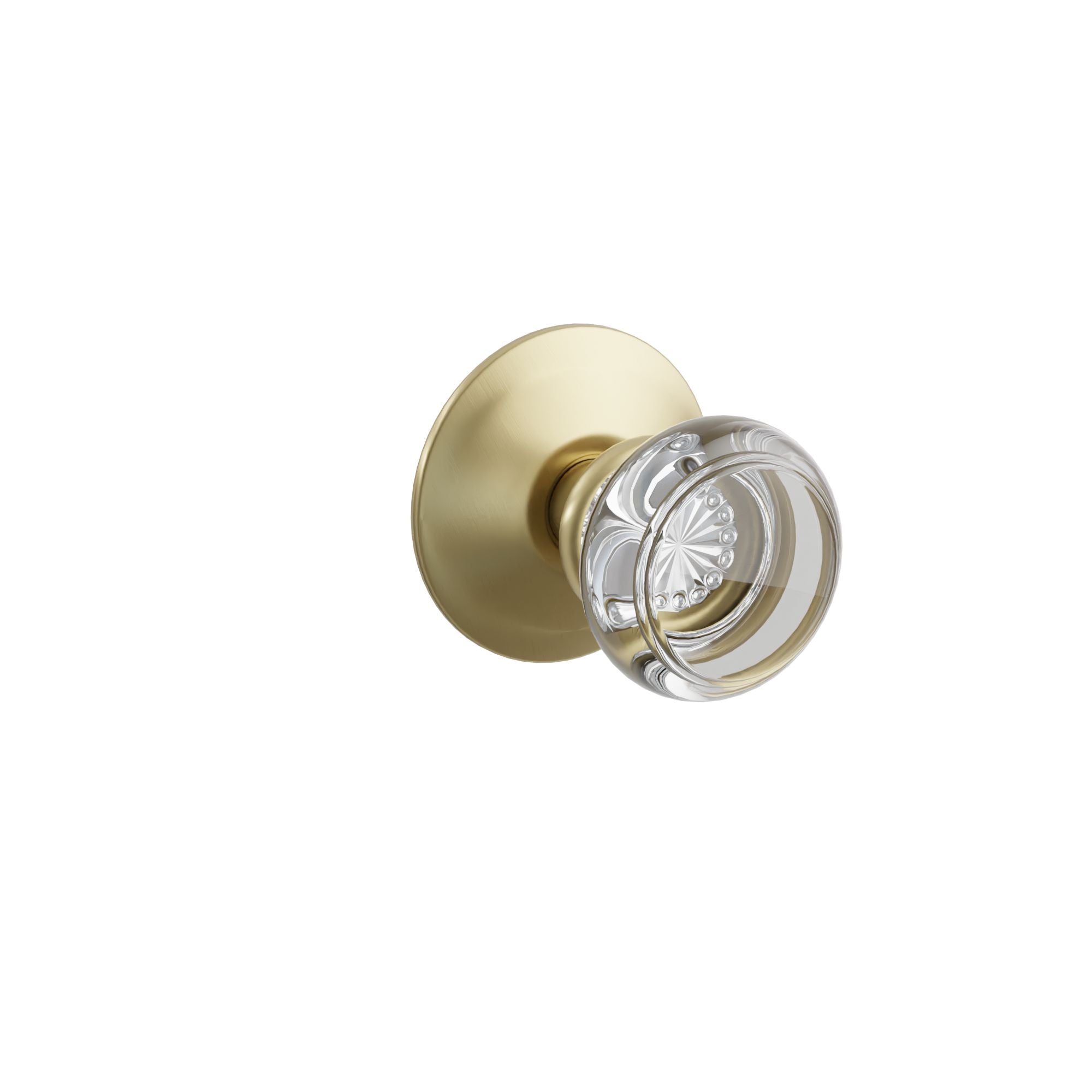 Emtek Concealed Fastener Georgetown Glass Knob Set With Modern Rosette