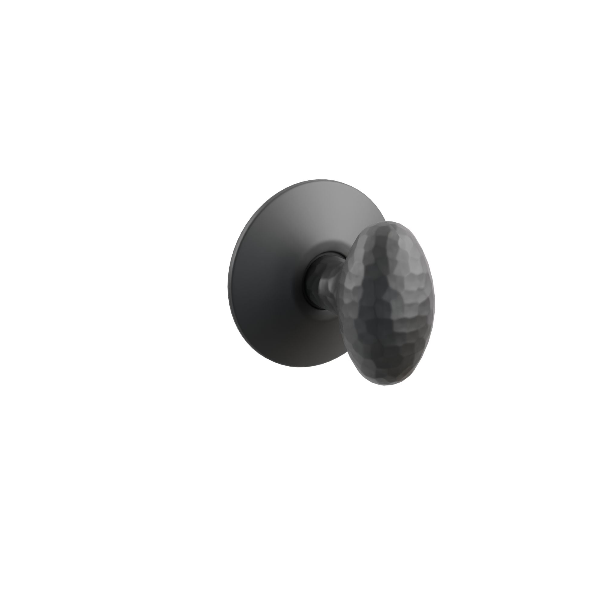 Emtek Hammered Egg Knob Set with Modern Rosette