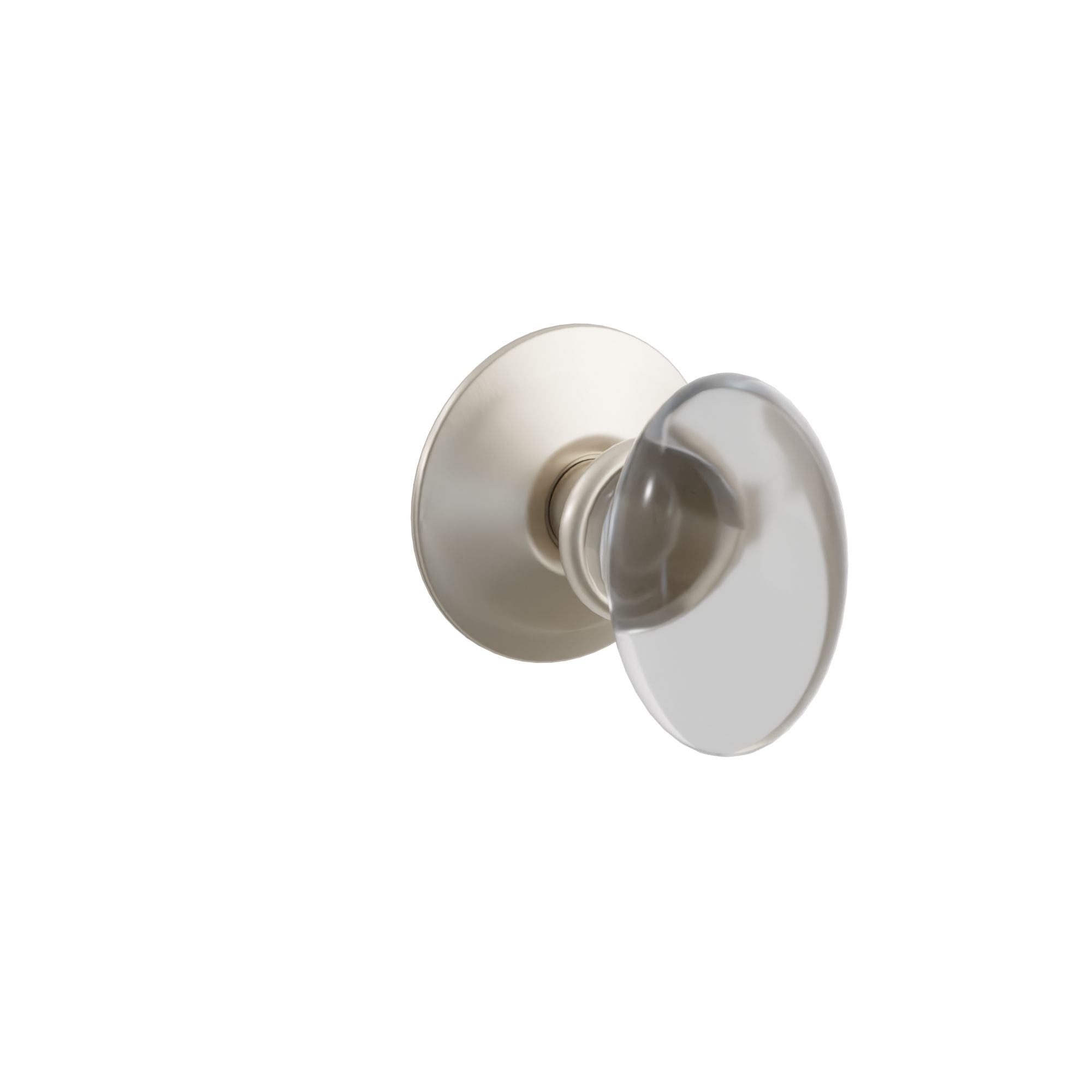 Emtek Concealed Fastener Hampton Glass Knob Set With Modern Rosette