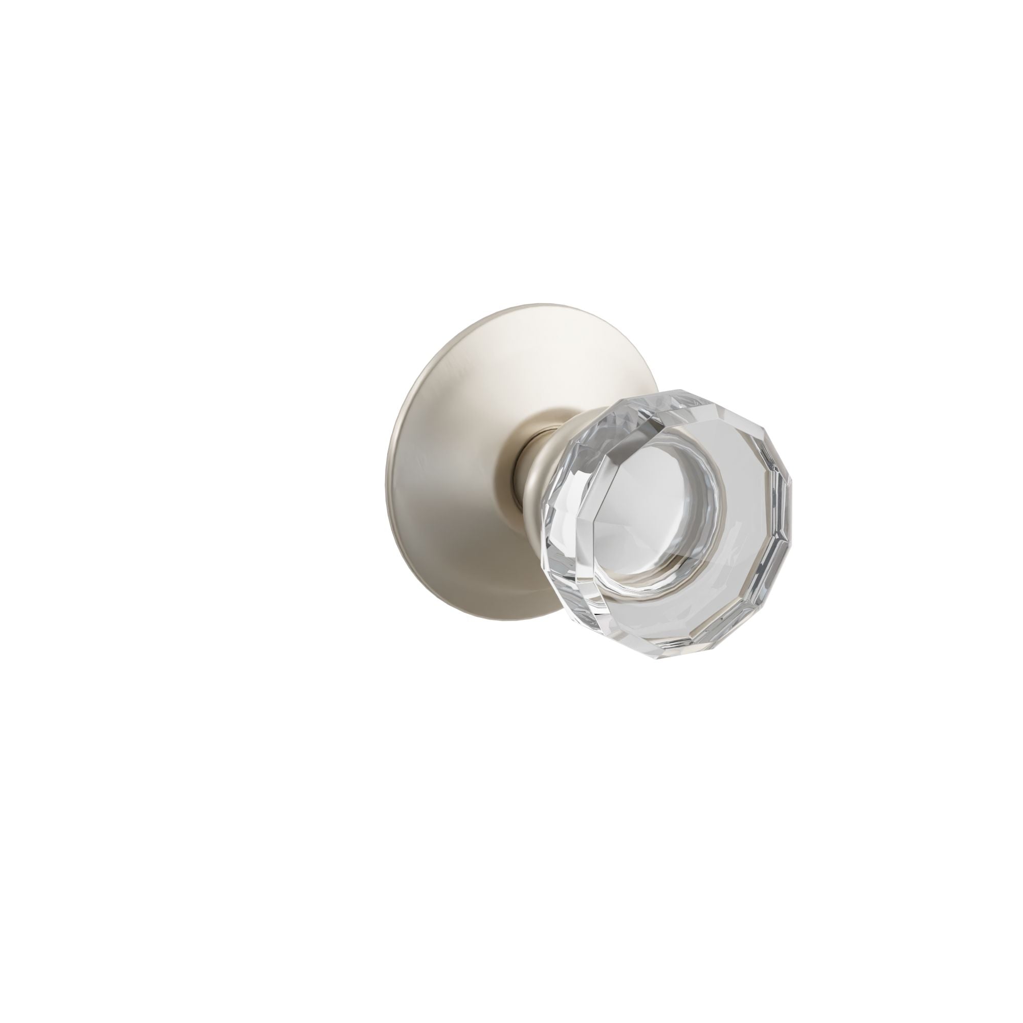 Emtek Concealed Fastener Lowell Glass Knob Set With Modern Rosette