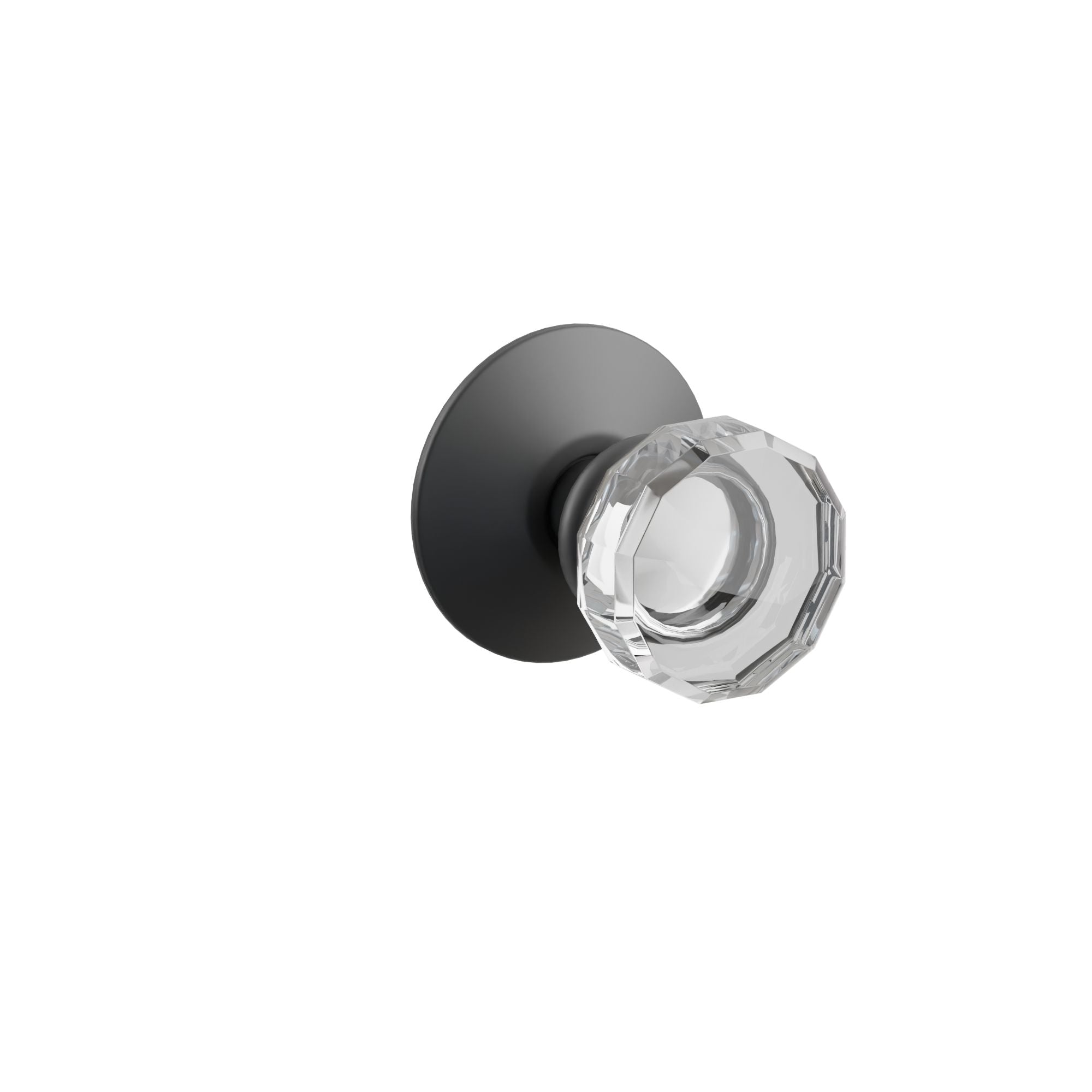 Emtek Concealed Fastener Lowell Glass Knob Set With Modern Rosette