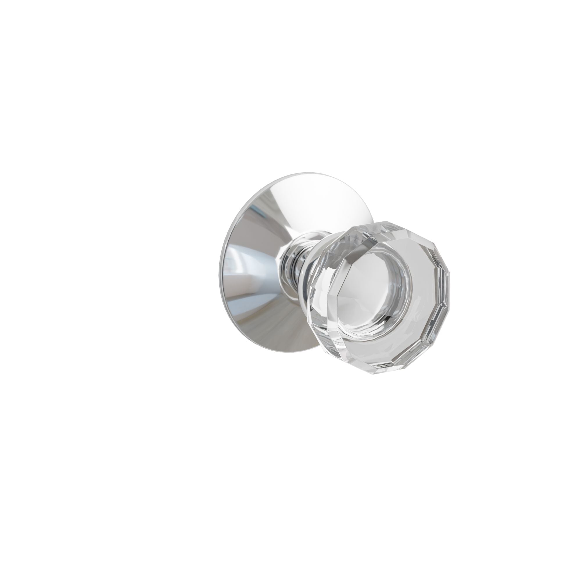 Emtek Concealed Fastener Lowell Glass Knob Set With Modern Rosette
