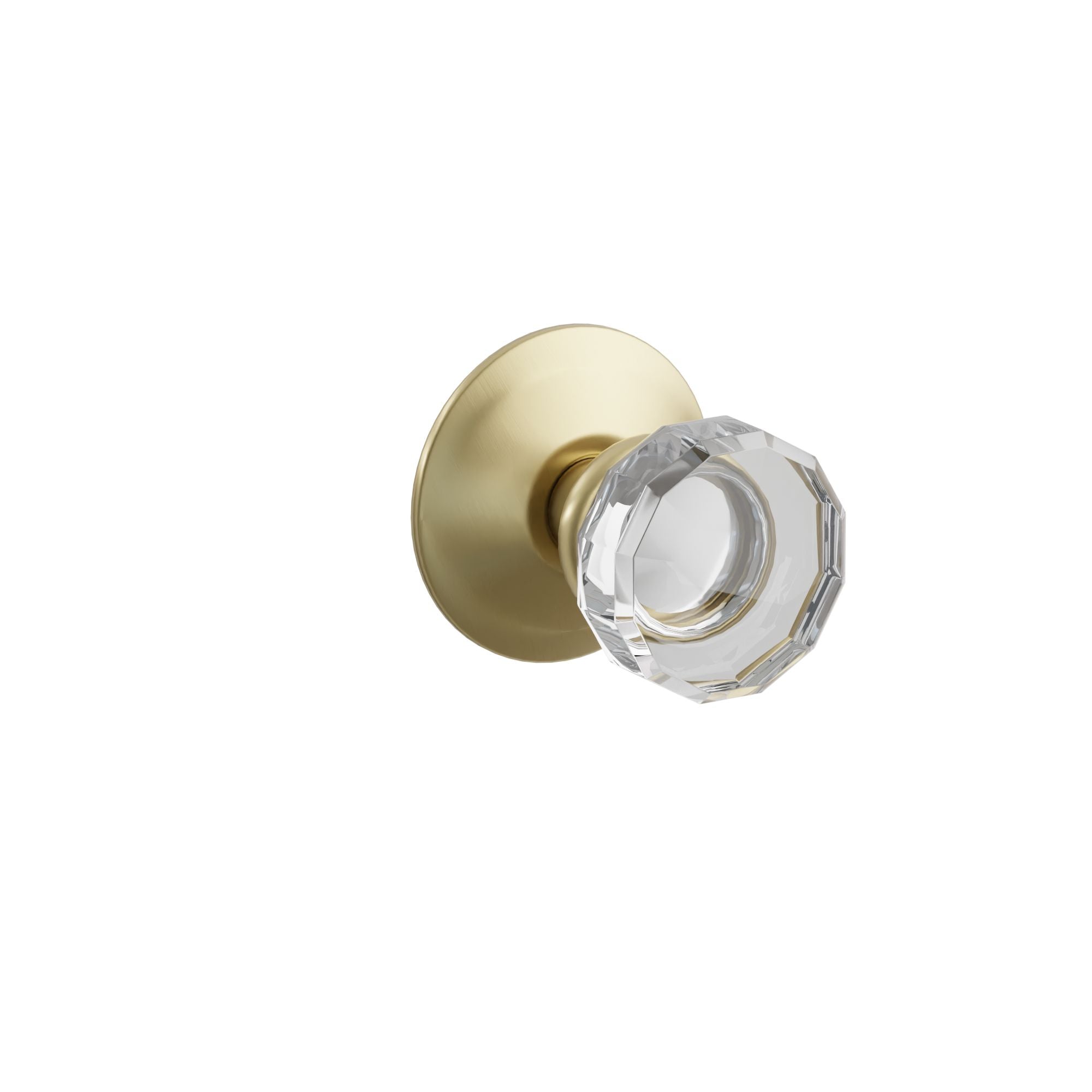 Emtek Concealed Fastener Lowell Glass Knob Set With Modern Rosette