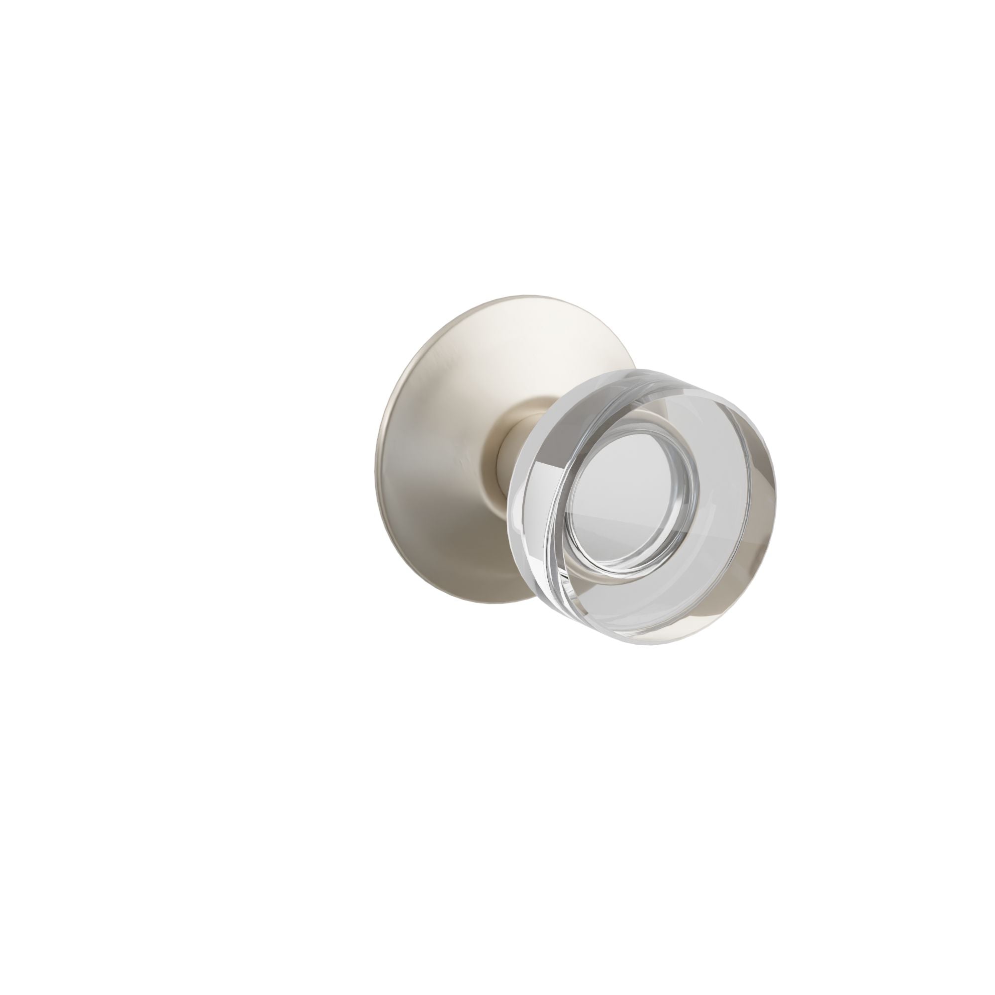 Emtek Concealed Fastener Modern Disc Glass Knob Set With Modern Rosette